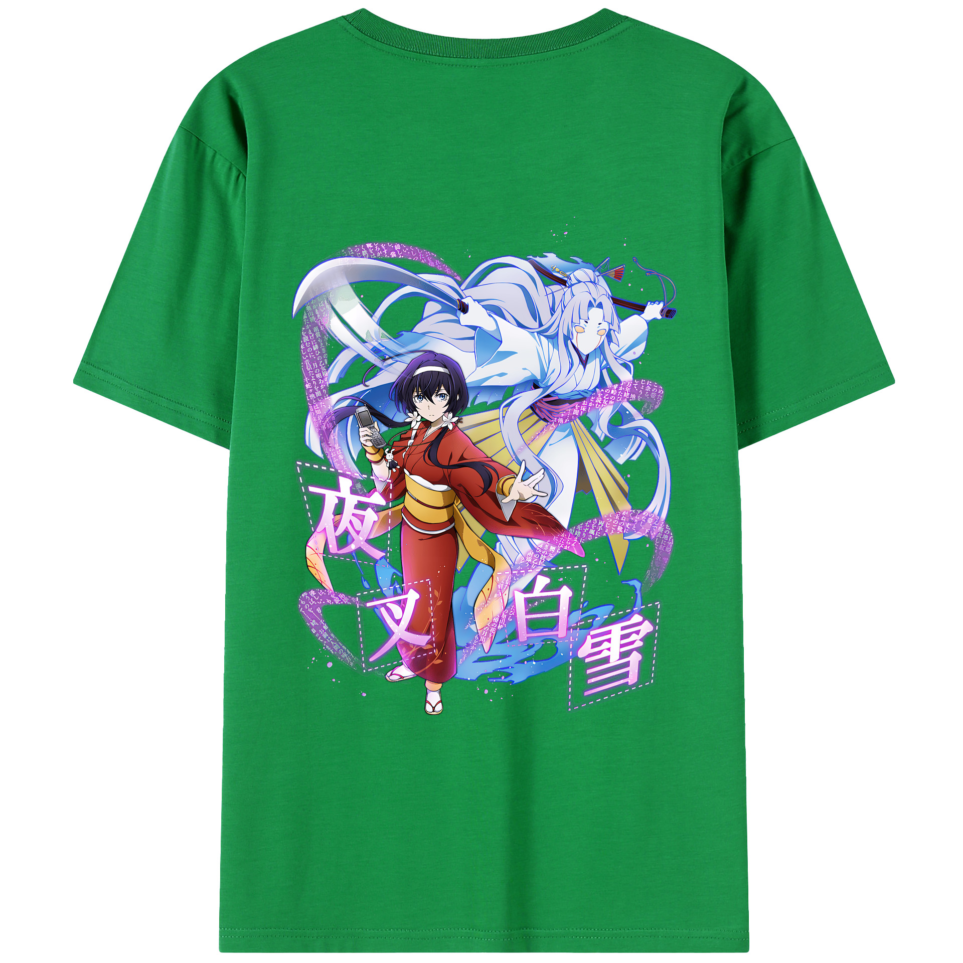 （画像用） 文豪ストレイドッグス Bungo Stray Dogs 綿100％ メンズ半袖Tシャツ（バックプリント） 通気性