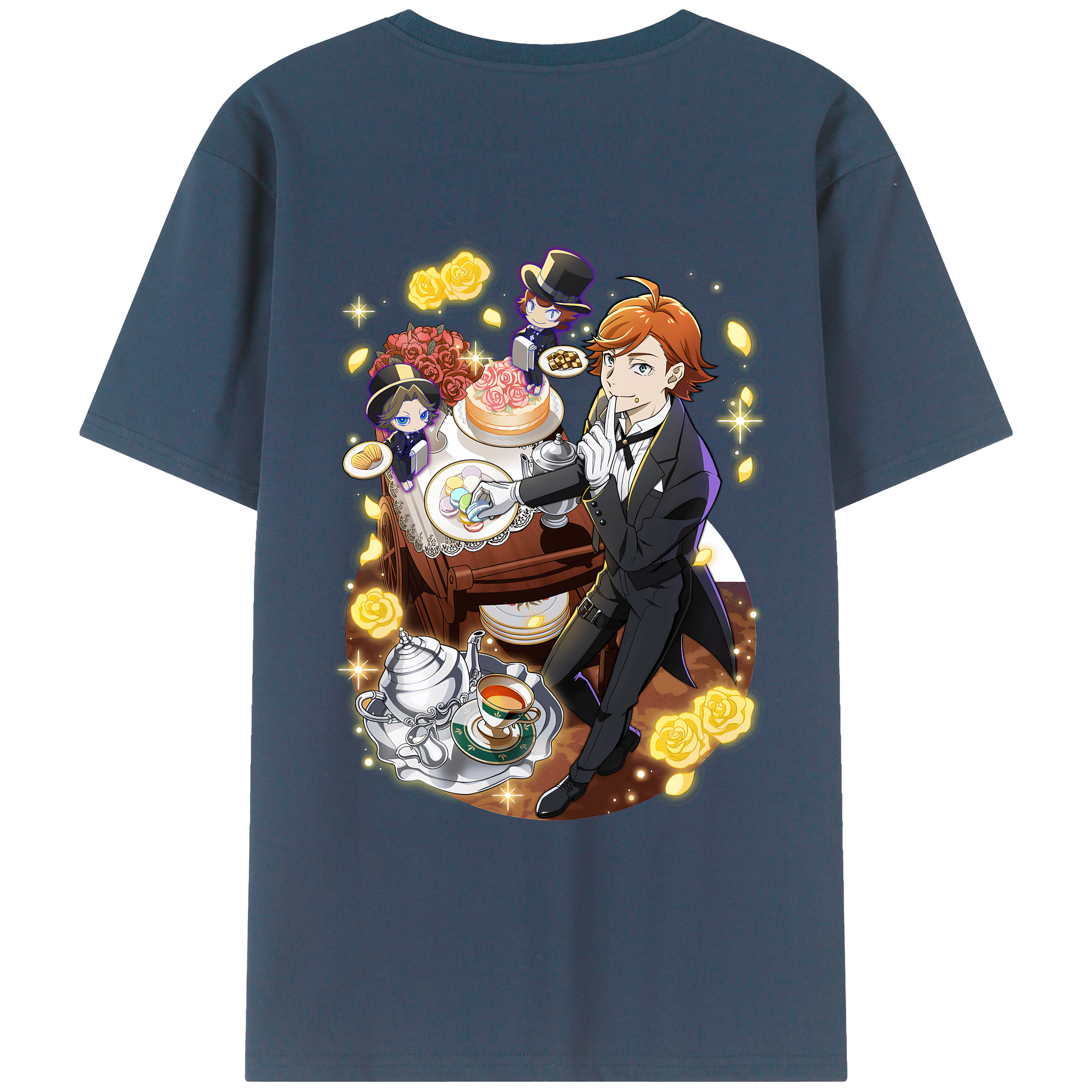 （画像用） 文豪ストレイドッグス Bungo Stray Dogs 綿100％ メンズ半袖Tシャツ（バックプリント） 通気性