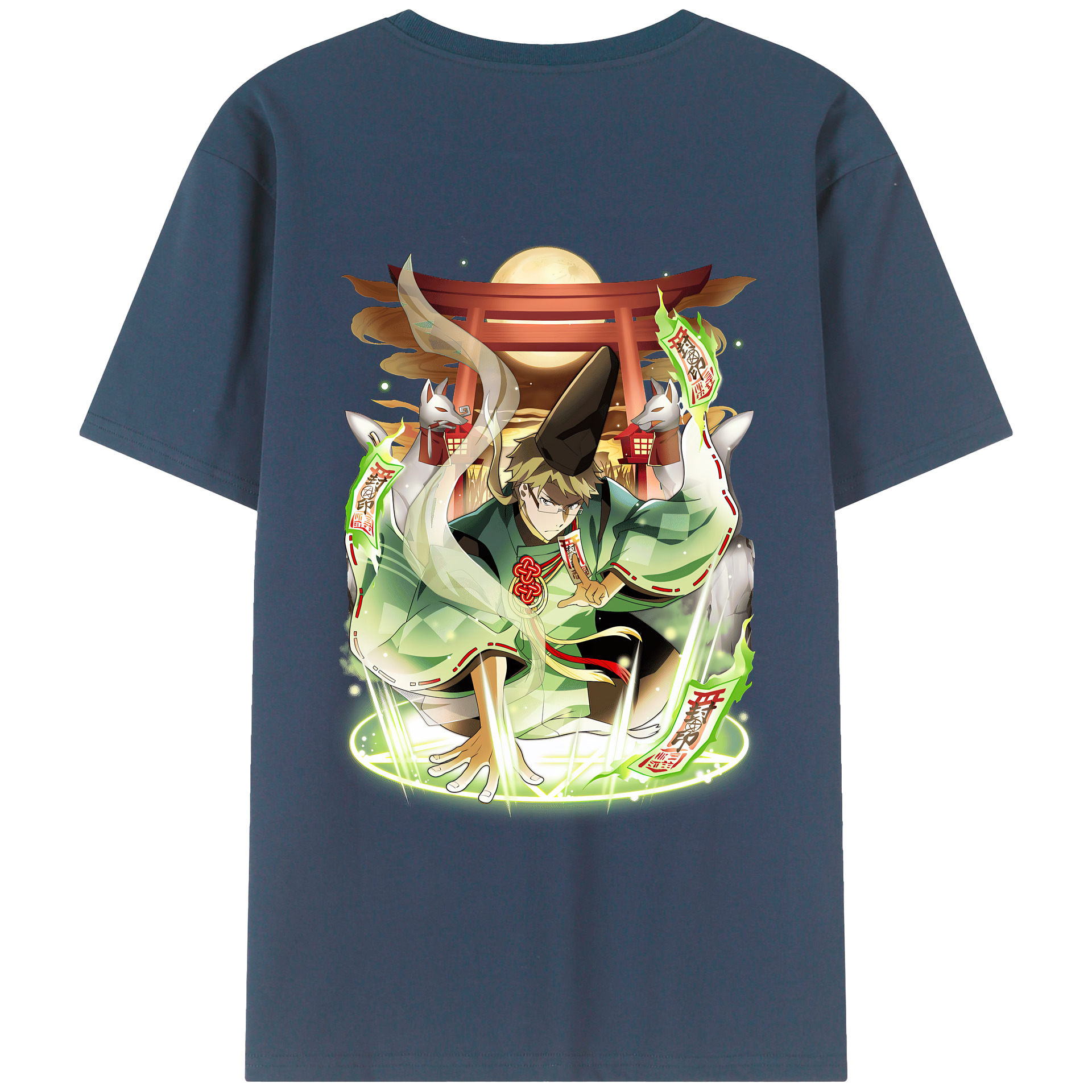 （画像用） 文豪ストレイドッグス Bungo Stray Dogs 綿100％ メンズ半袖Tシャツ（バックプリント） 通気性