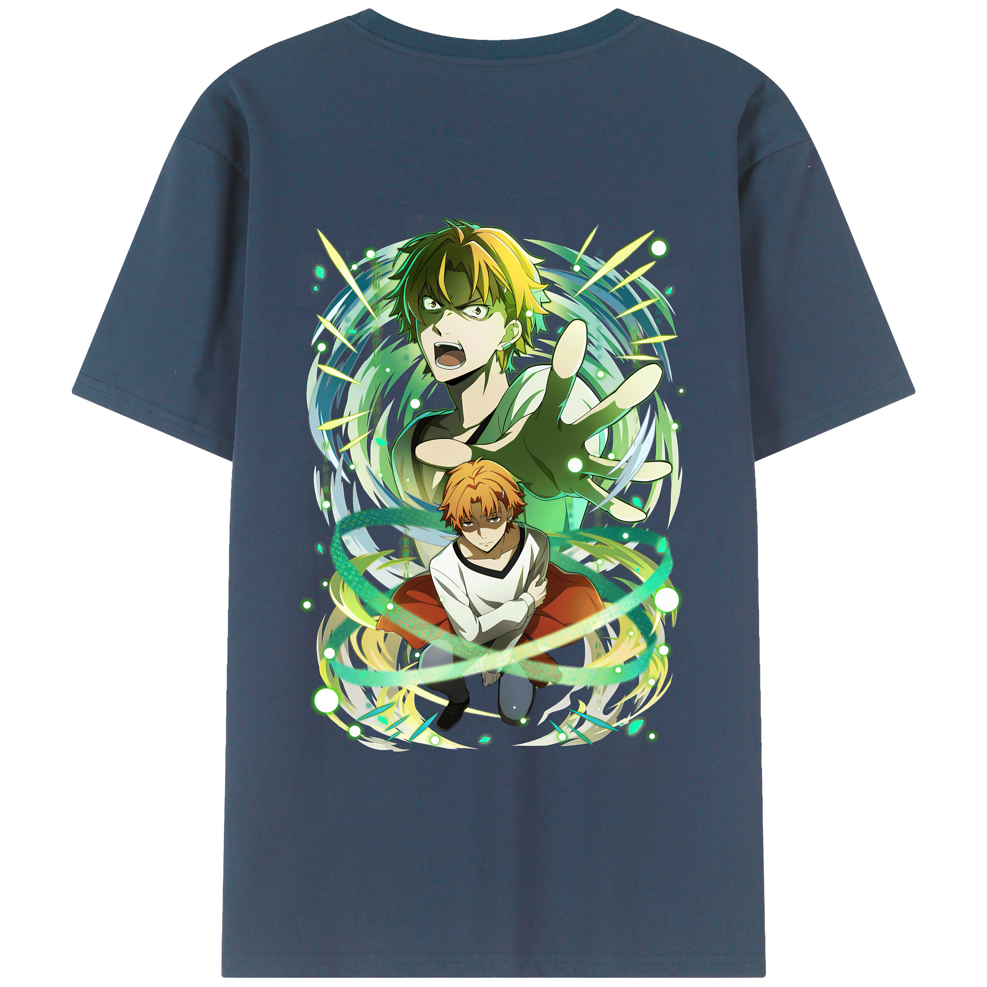 （画像用） 文豪ストレイドッグス Bungo Stray Dogs 綿100％ メンズ半袖Tシャツ（バックプリント） 通気性