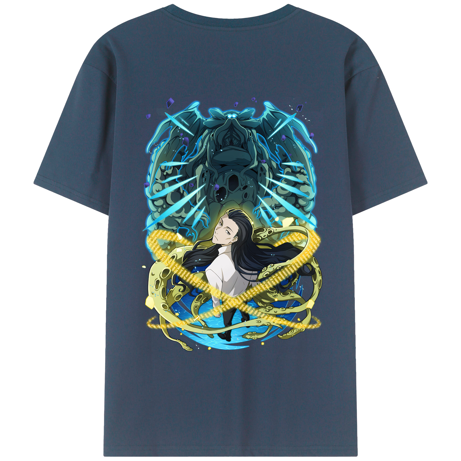 （画像用） 文豪ストレイドッグス Bungo Stray Dogs 綿100％ メンズ半袖Tシャツ（バックプリント） 通気性