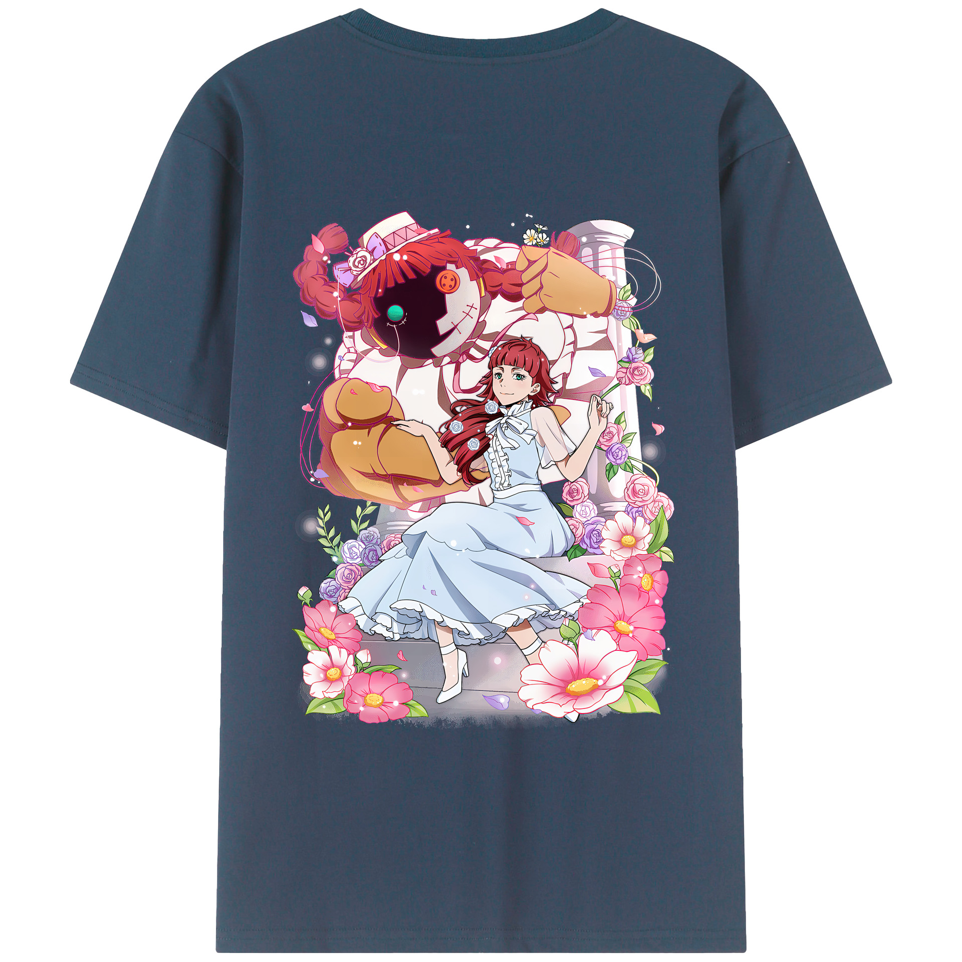 （画像用） 文豪ストレイドッグス Bungo Stray Dogs 綿100％ メンズ半袖Tシャツ（バックプリント） 通気性