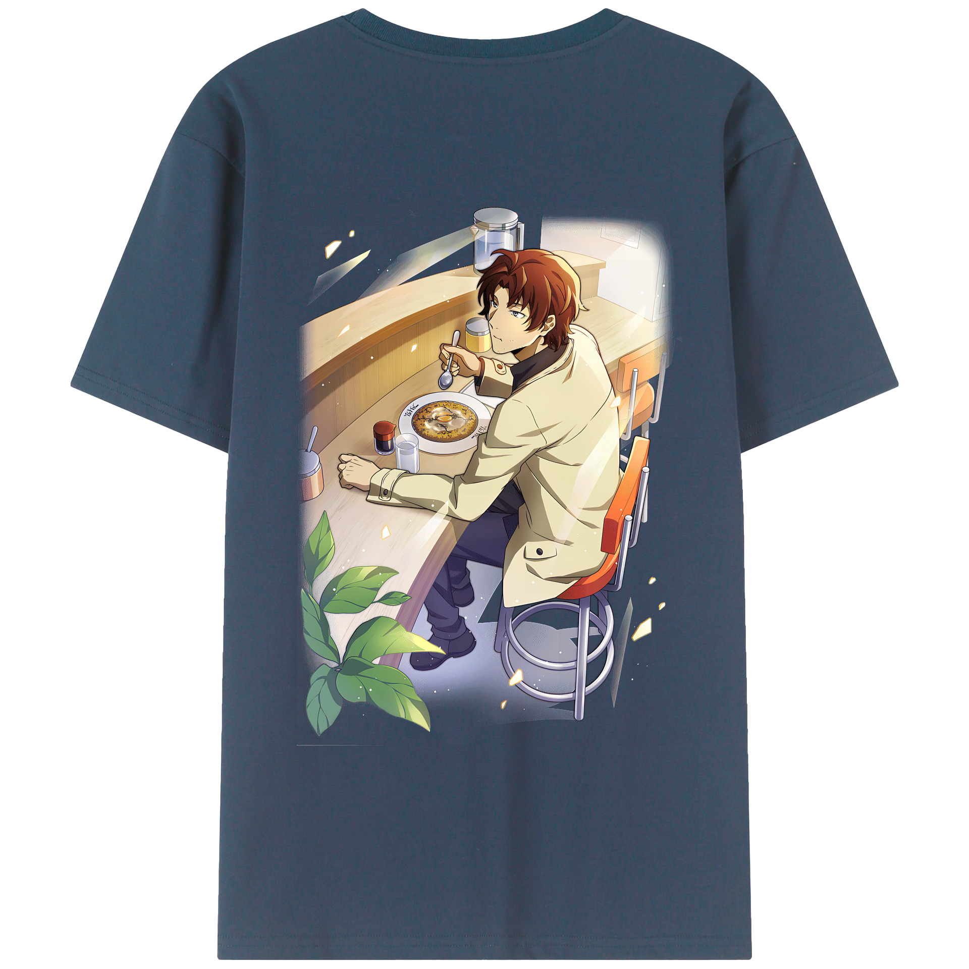 （画像用） 文豪ストレイドッグス Bungo Stray Dogs 綿100％ メンズ半袖Tシャツ（バックプリント） 通気性