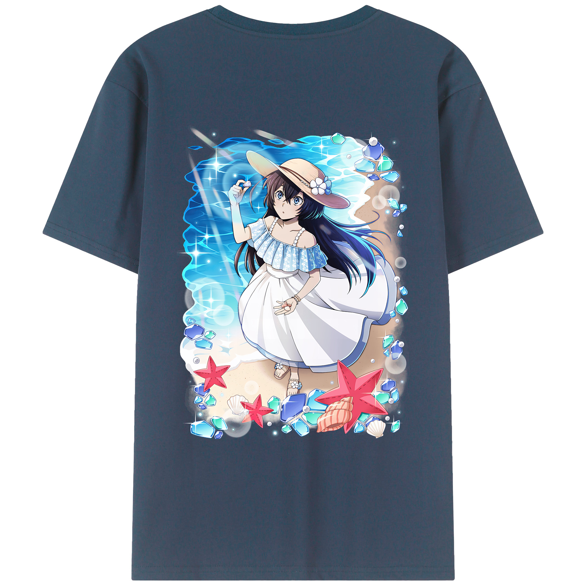 （画像用） 文豪ストレイドッグス Bungo Stray Dogs 綿100％ メンズ半袖Tシャツ（バックプリント） 通気性