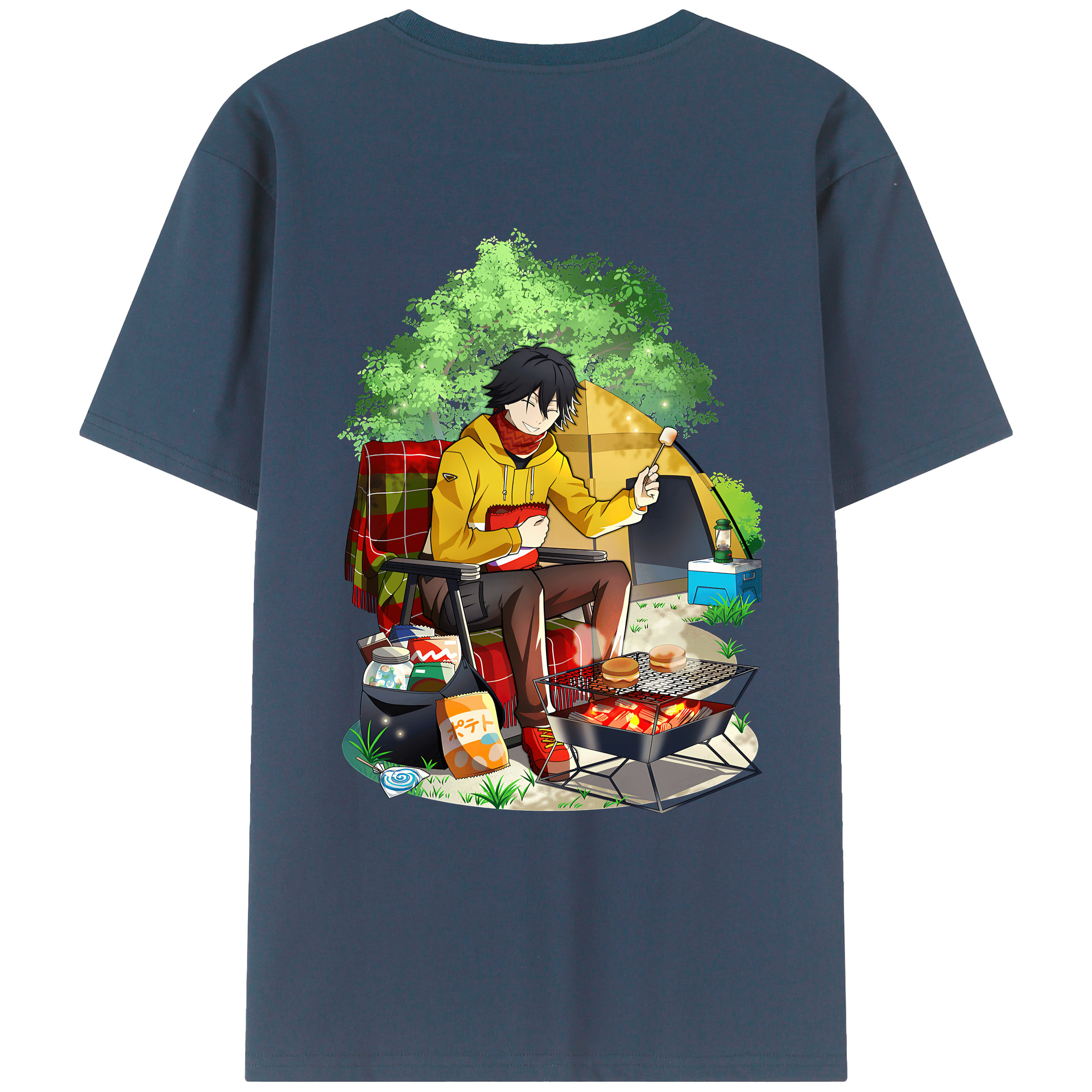 （画像用） 文豪ストレイドッグス Bungo Stray Dogs 綿100％ メンズ半袖Tシャツ（バックプリント） 通気性