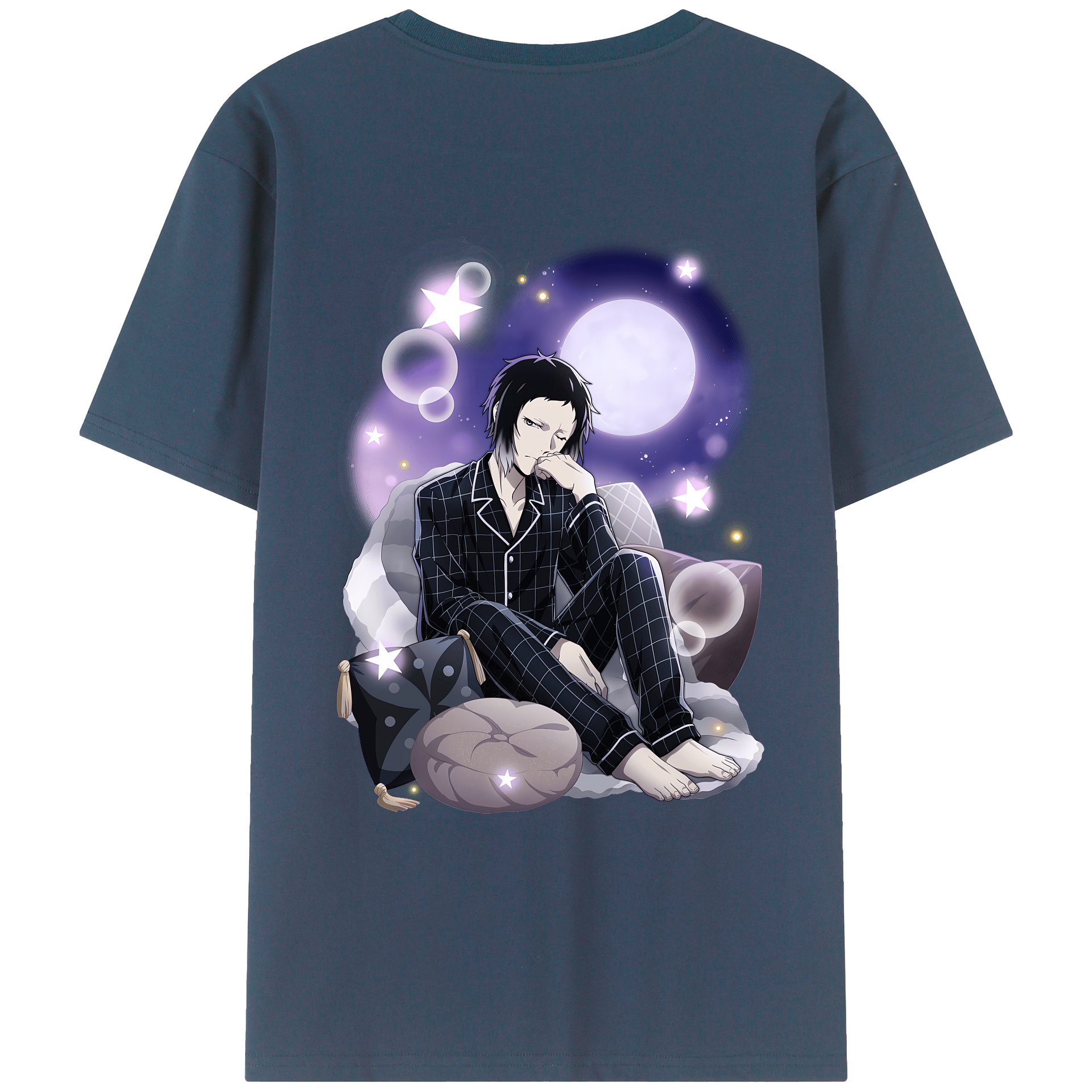 （画像用） 文豪ストレイドッグス Bungo Stray Dogs 綿100％ メンズ半袖Tシャツ（バックプリント） 通気性