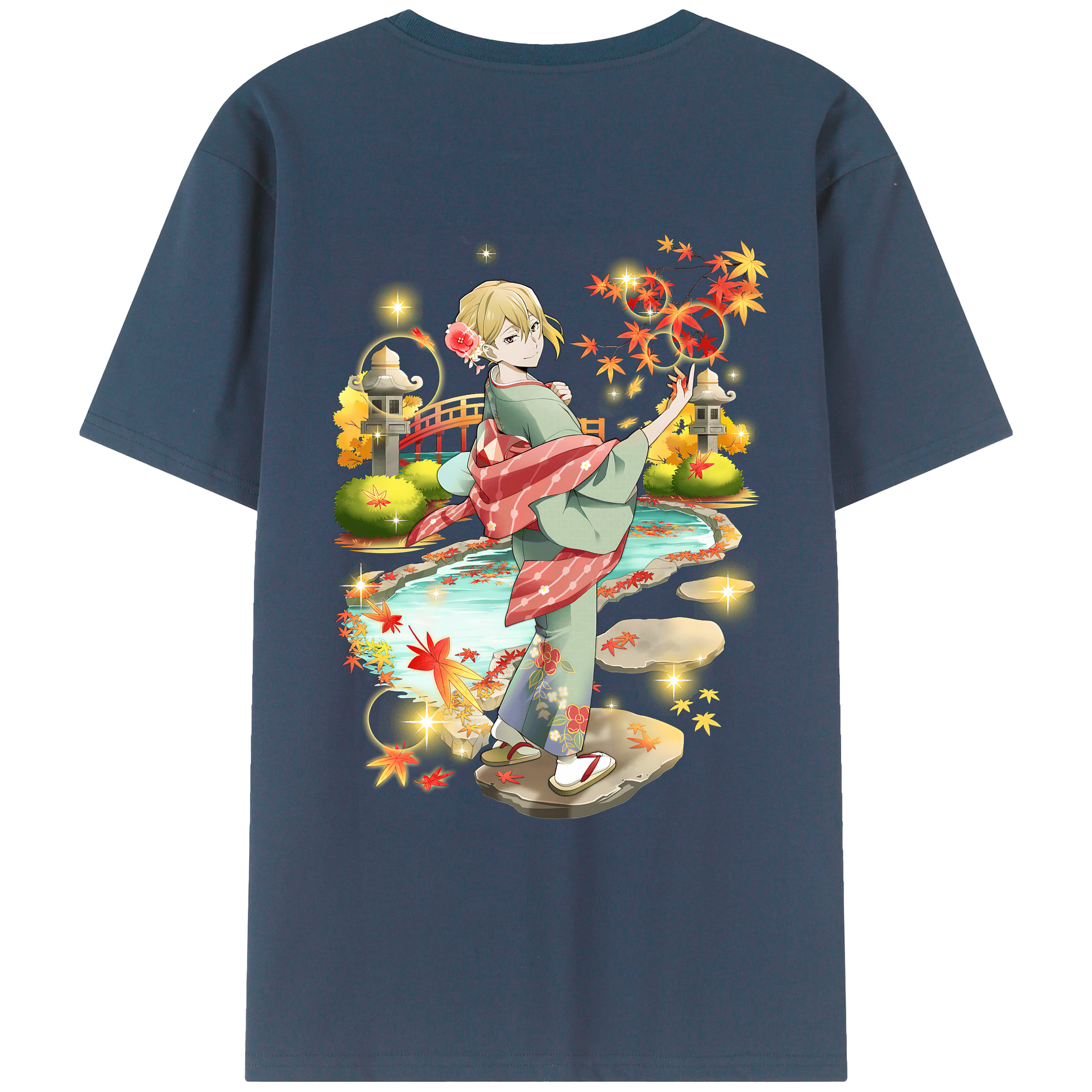 （画像用） 文豪ストレイドッグス Bungo Stray Dogs 綿100％ メンズ半袖Tシャツ（バックプリント） 通気性