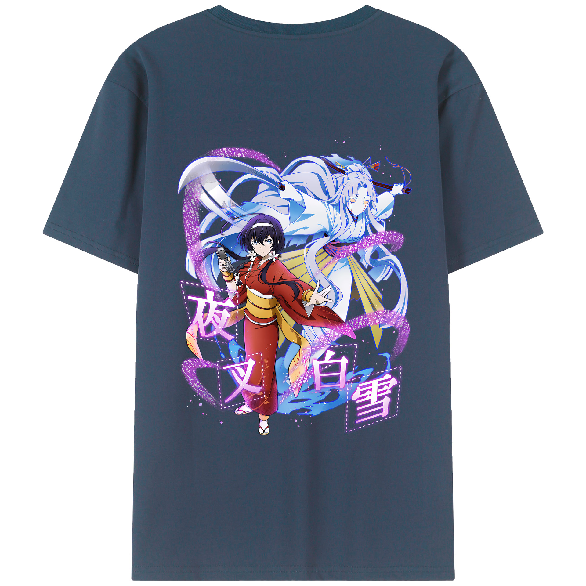 （画像用） 文豪ストレイドッグス Bungo Stray Dogs 綿100％ メンズ半袖Tシャツ（バックプリント） 通気性