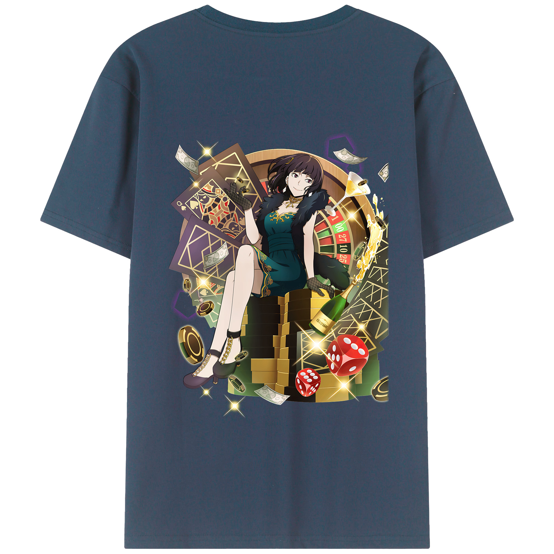 （画像用） 文豪ストレイドッグス Bungo Stray Dogs 綿100％ メンズ半袖Tシャツ（バックプリント） 通気性