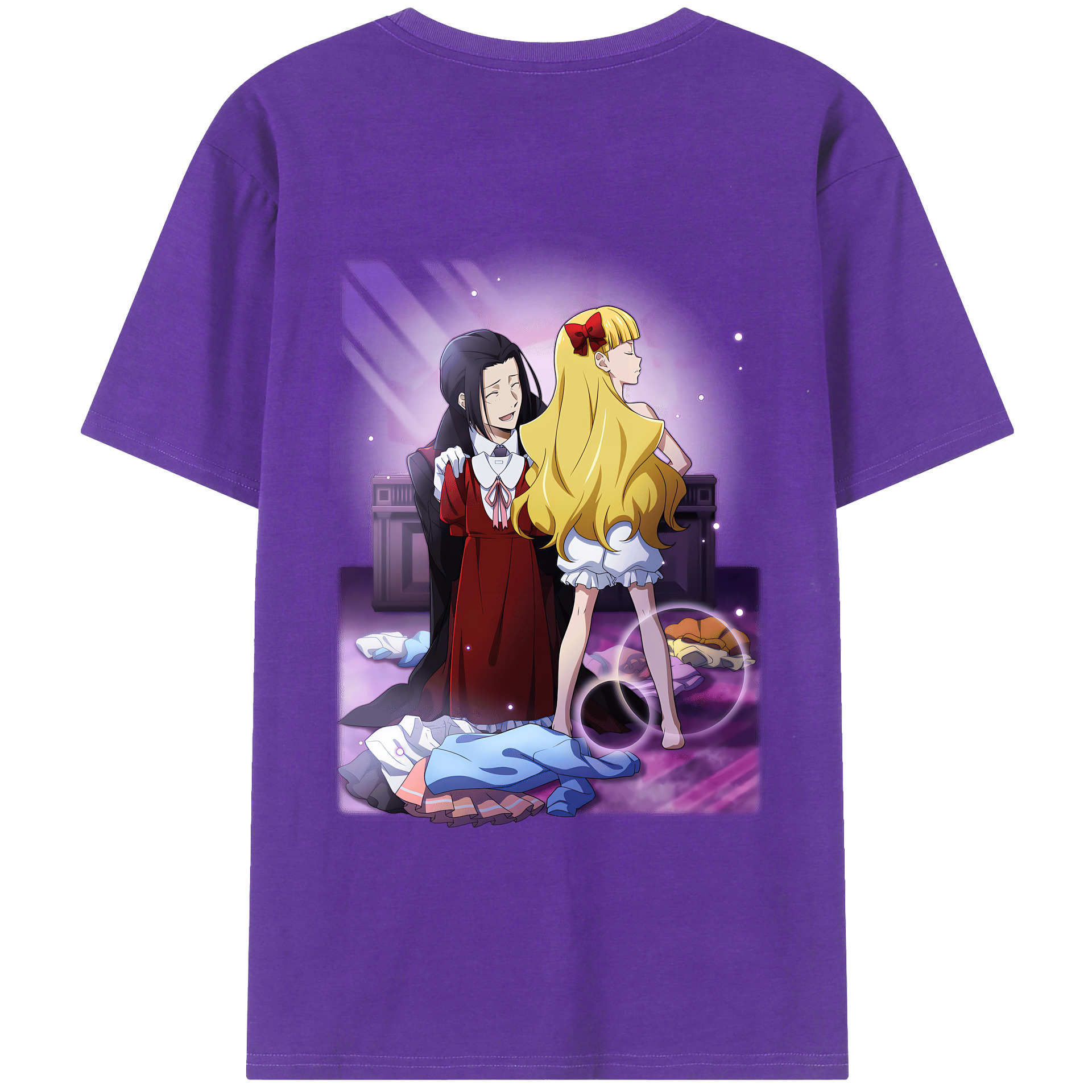 （画像用） 文豪ストレイドッグス Bungo Stray Dogs 綿100％ メンズ半袖Tシャツ（バックプリント） 通気性