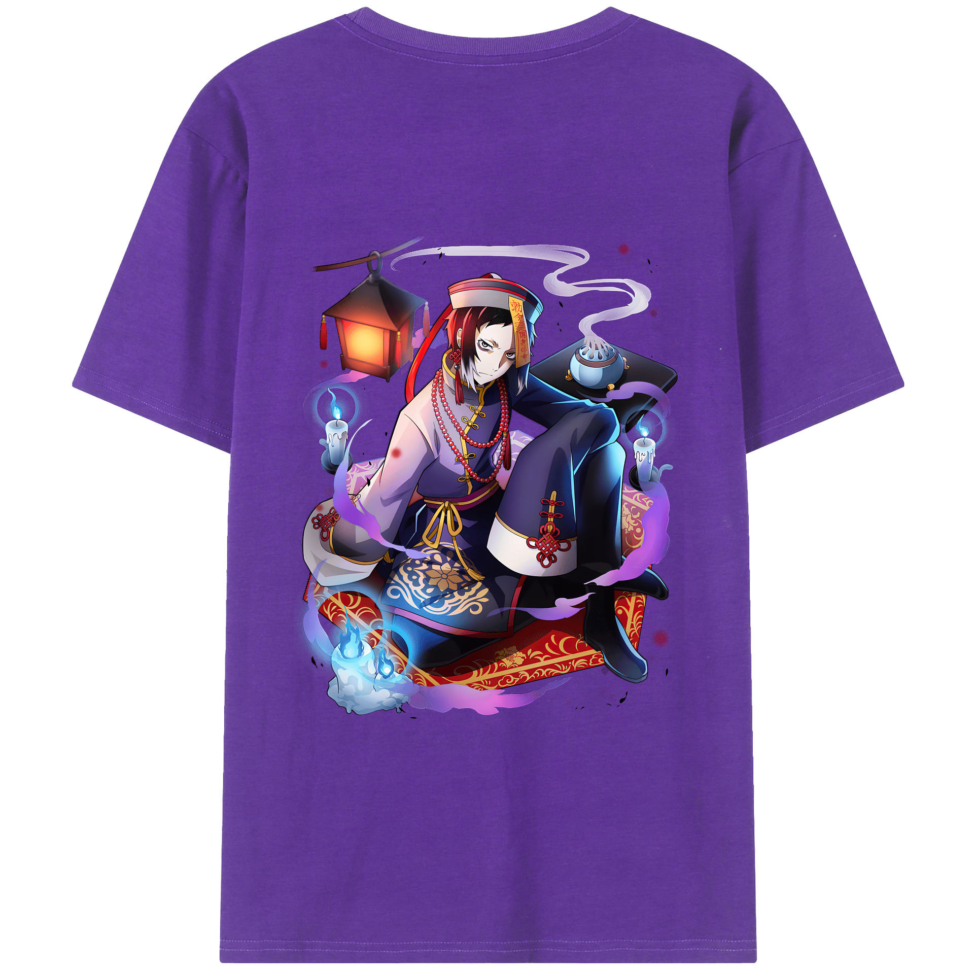 （画像用） 文豪ストレイドッグス Bungo Stray Dogs 綿100％ メンズ半袖Tシャツ（バックプリント） 通気性