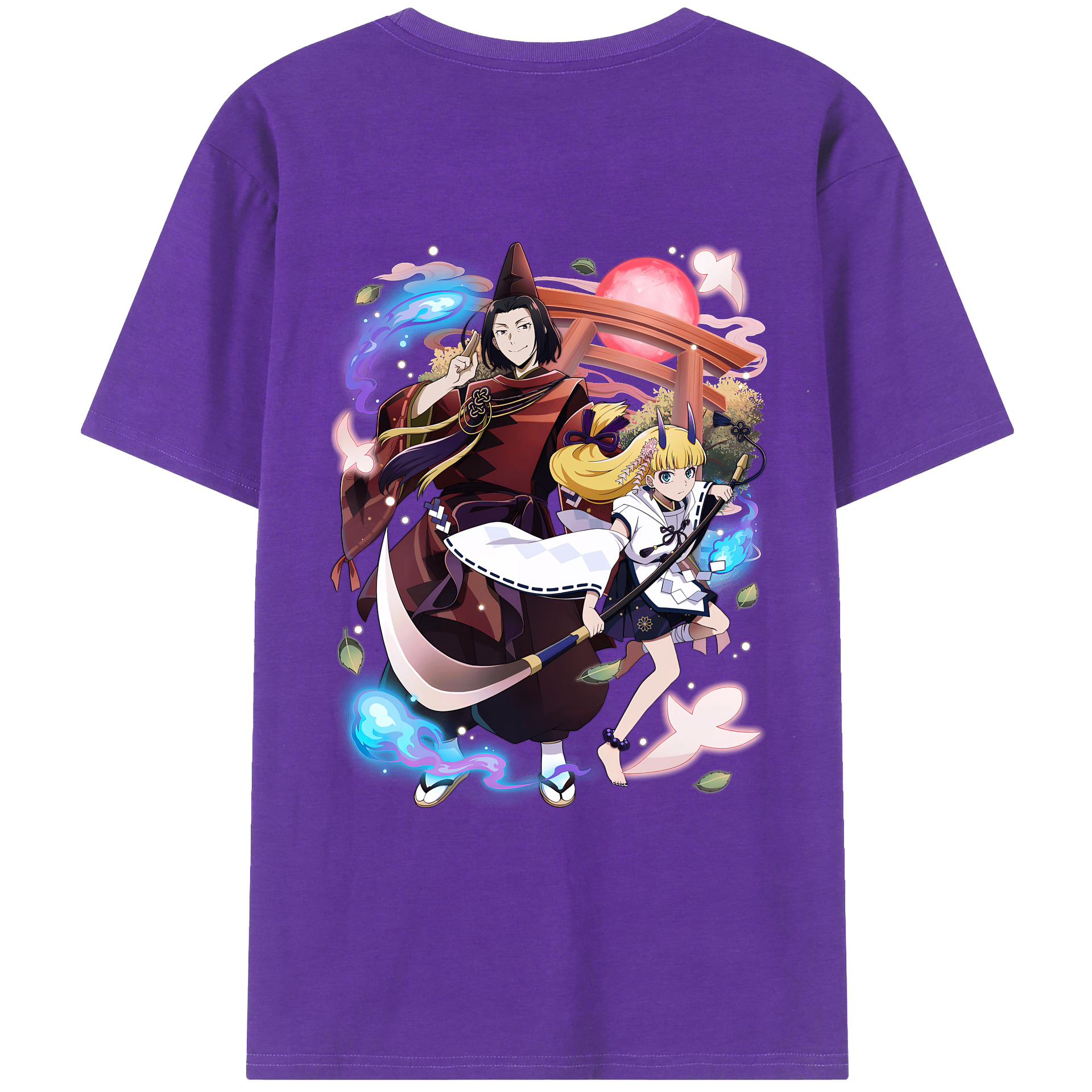 （画像用） 文豪ストレイドッグス Bungo Stray Dogs 綿100％ メンズ半袖Tシャツ（バックプリント） 通気性