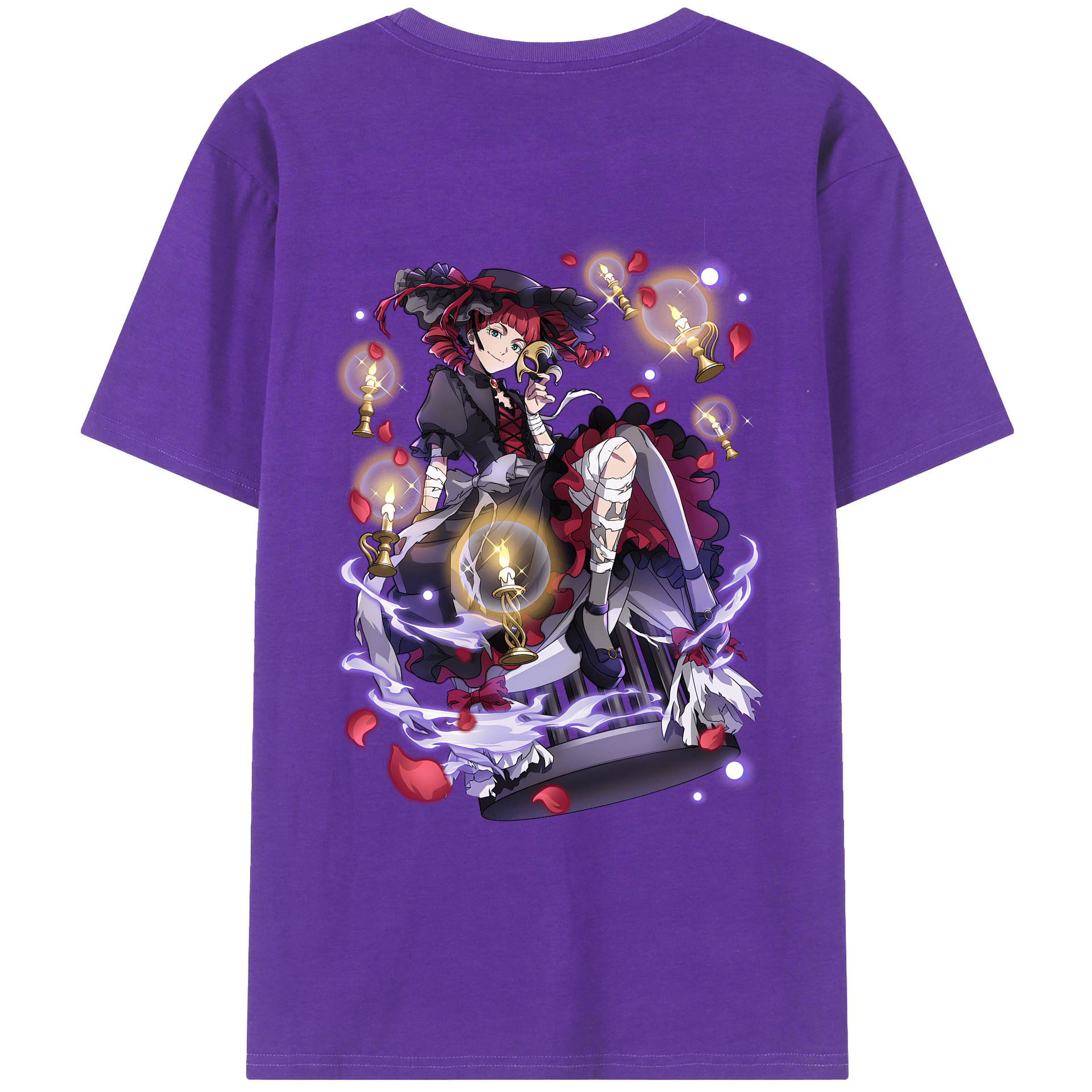 （画像用） 文豪ストレイドッグス Bungo Stray Dogs 綿100％ メンズ半袖Tシャツ（バックプリント） 通気性
