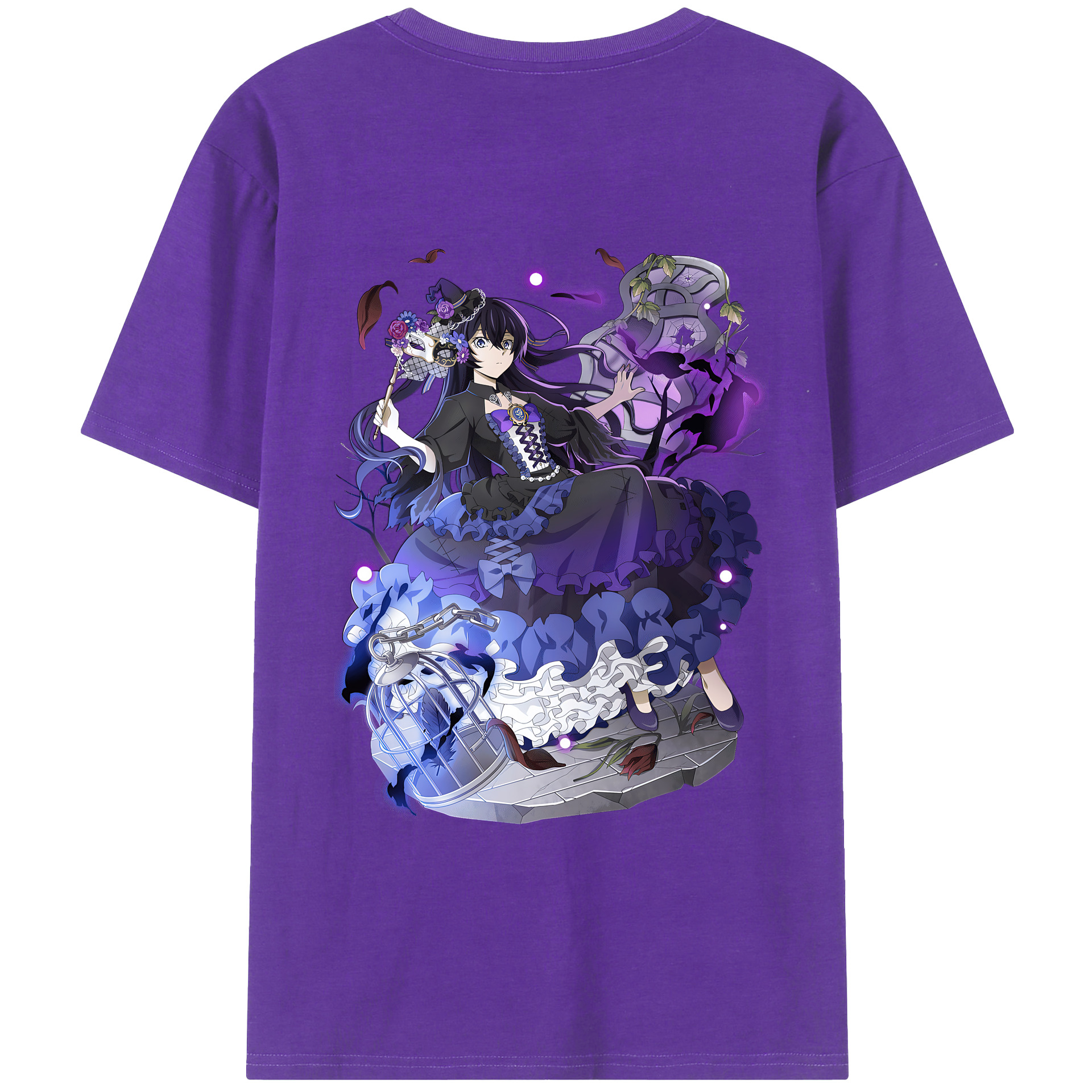 （画像用） 文豪ストレイドッグス Bungo Stray Dogs 綿100％ メンズ半袖Tシャツ（バックプリント） 通気性