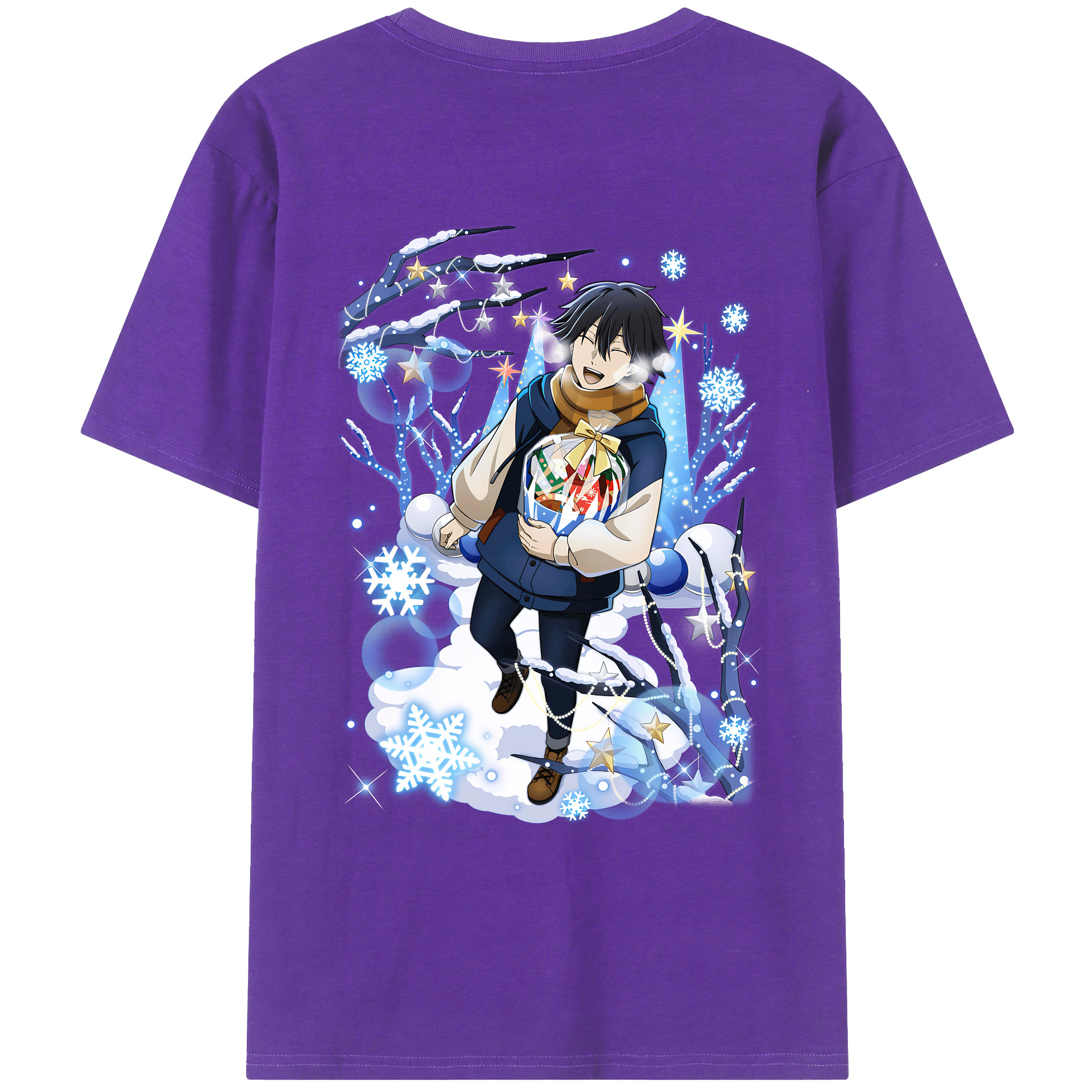 （画像用） 文豪ストレイドッグス Bungo Stray Dogs 綿100％ メンズ半袖Tシャツ（バックプリント） 通気性