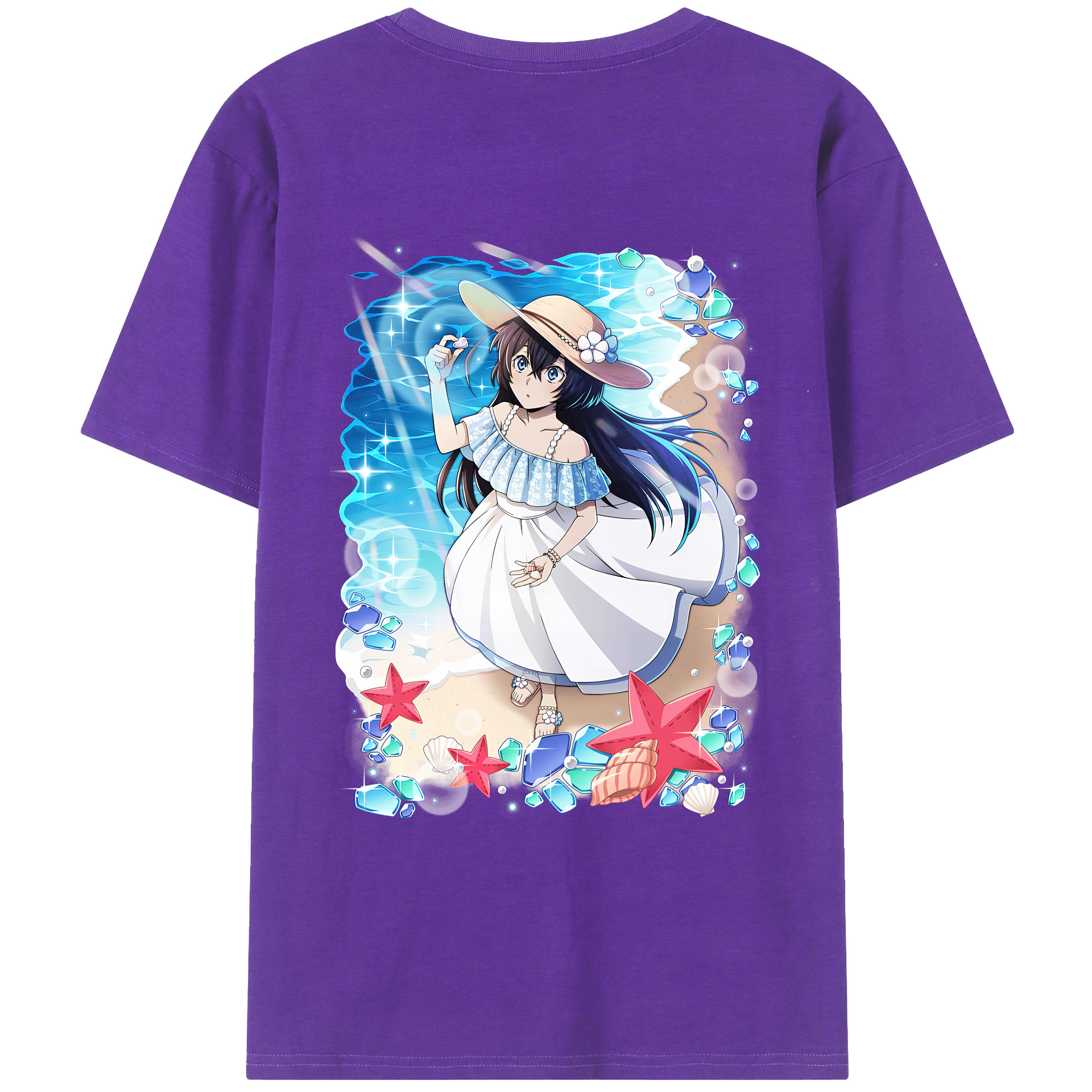 （画像用） 文豪ストレイドッグス Bungo Stray Dogs 綿100％ メンズ半袖Tシャツ（バックプリント） 通気性