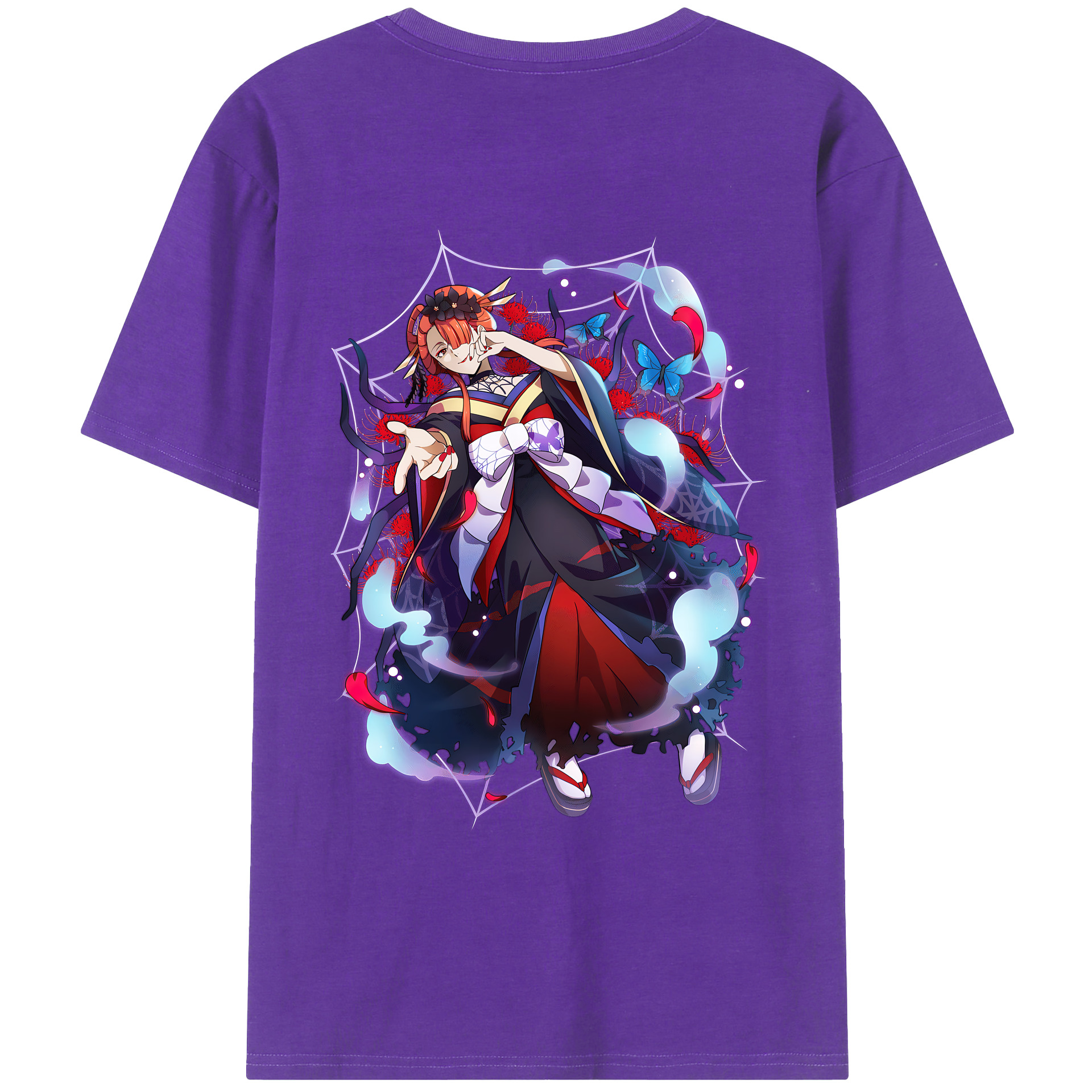 （画像用） 文豪ストレイドッグス Bungo Stray Dogs 綿100％ メンズ半袖Tシャツ（バックプリント） 通気性