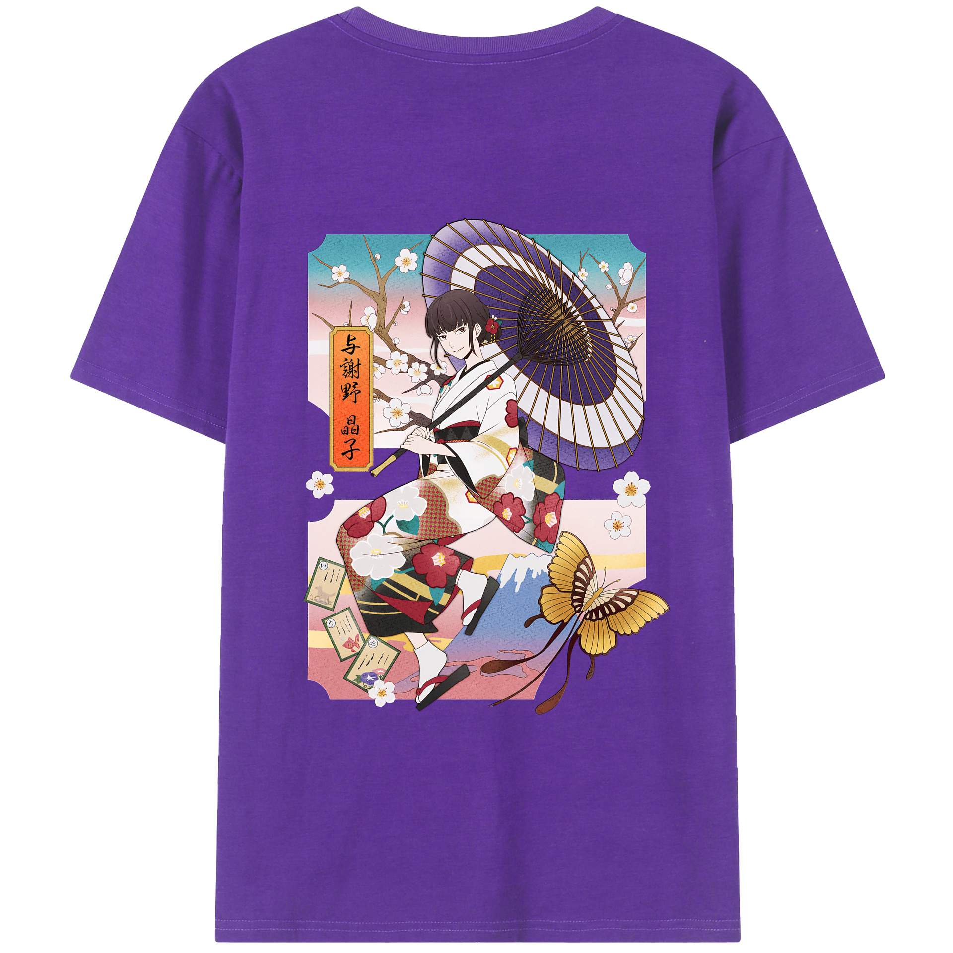 （画像用） 文豪ストレイドッグス Bungo Stray Dogs 綿100％ メンズ半袖Tシャツ（バックプリント） 通気性