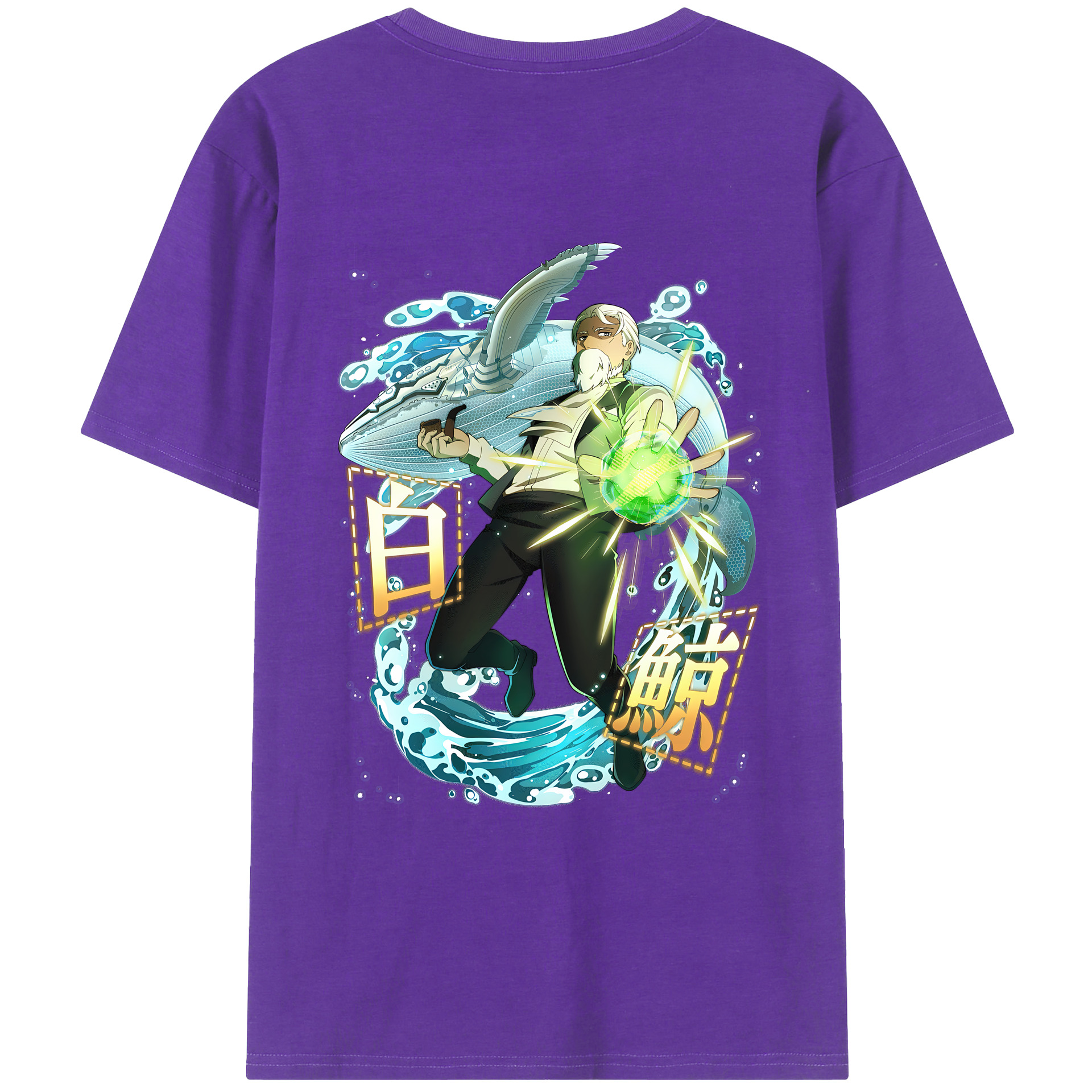 （画像用） 文豪ストレイドッグス Bungo Stray Dogs 綿100％ メンズ半袖Tシャツ（バックプリント） 通気性