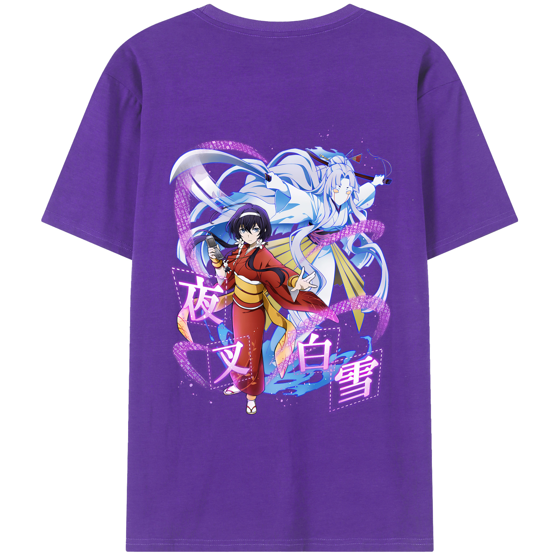 （画像用） 文豪ストレイドッグス Bungo Stray Dogs 綿100％ メンズ半袖Tシャツ（バックプリント） 通気性