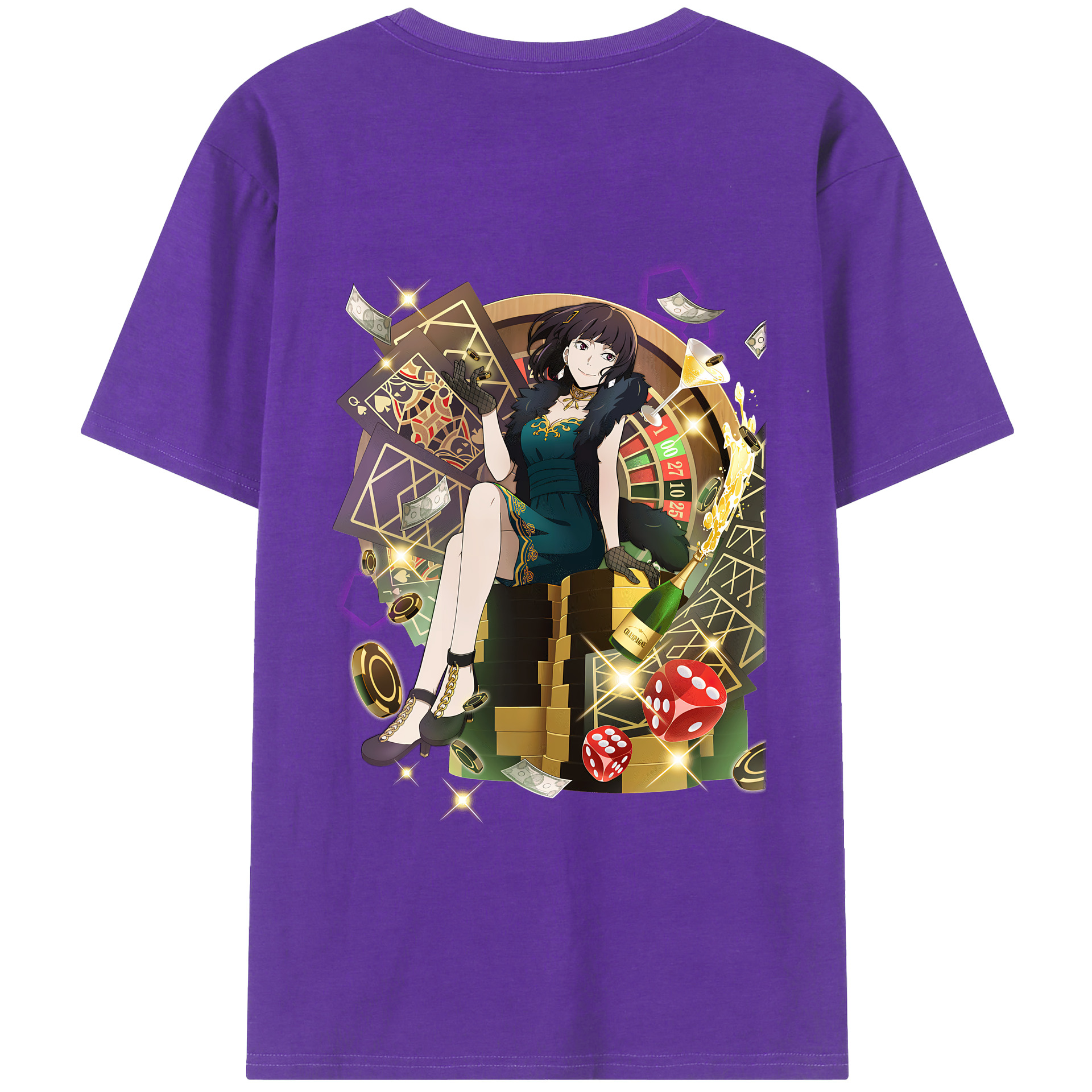 （画像用） 文豪ストレイドッグス Bungo Stray Dogs 綿100％ メンズ半袖Tシャツ（バックプリント） 通気性