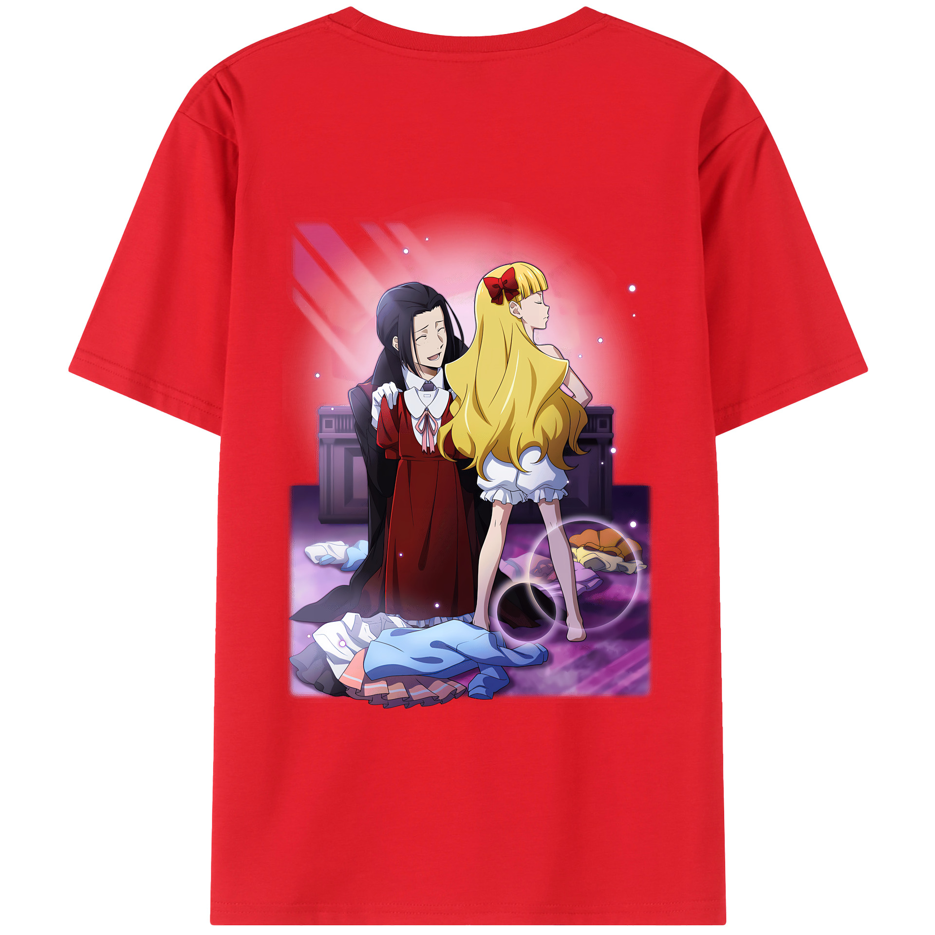 （画像用） 文豪ストレイドッグス Bungo Stray Dogs 綿100％ メンズ半袖Tシャツ（バックプリント） 通気性