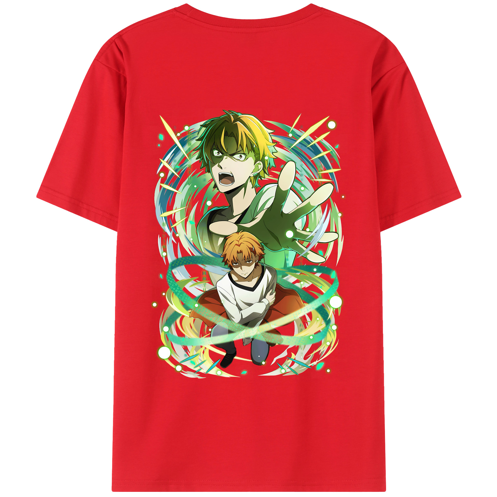 （画像用） 文豪ストレイドッグス Bungo Stray Dogs 綿100％ メンズ半袖Tシャツ（バックプリント） 通気性