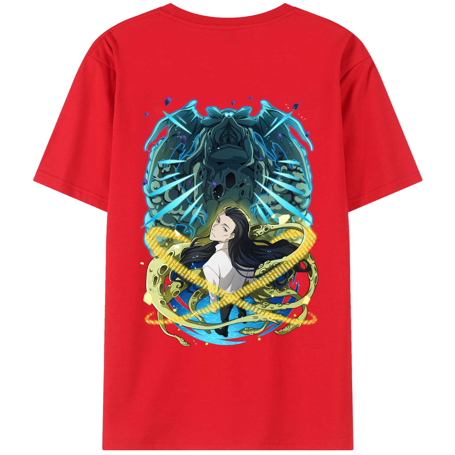 （画像用） 文豪ストレイドッグス Bungo Stray Dogs 綿100％ メンズ半袖Tシャツ（バックプリント） 通気性