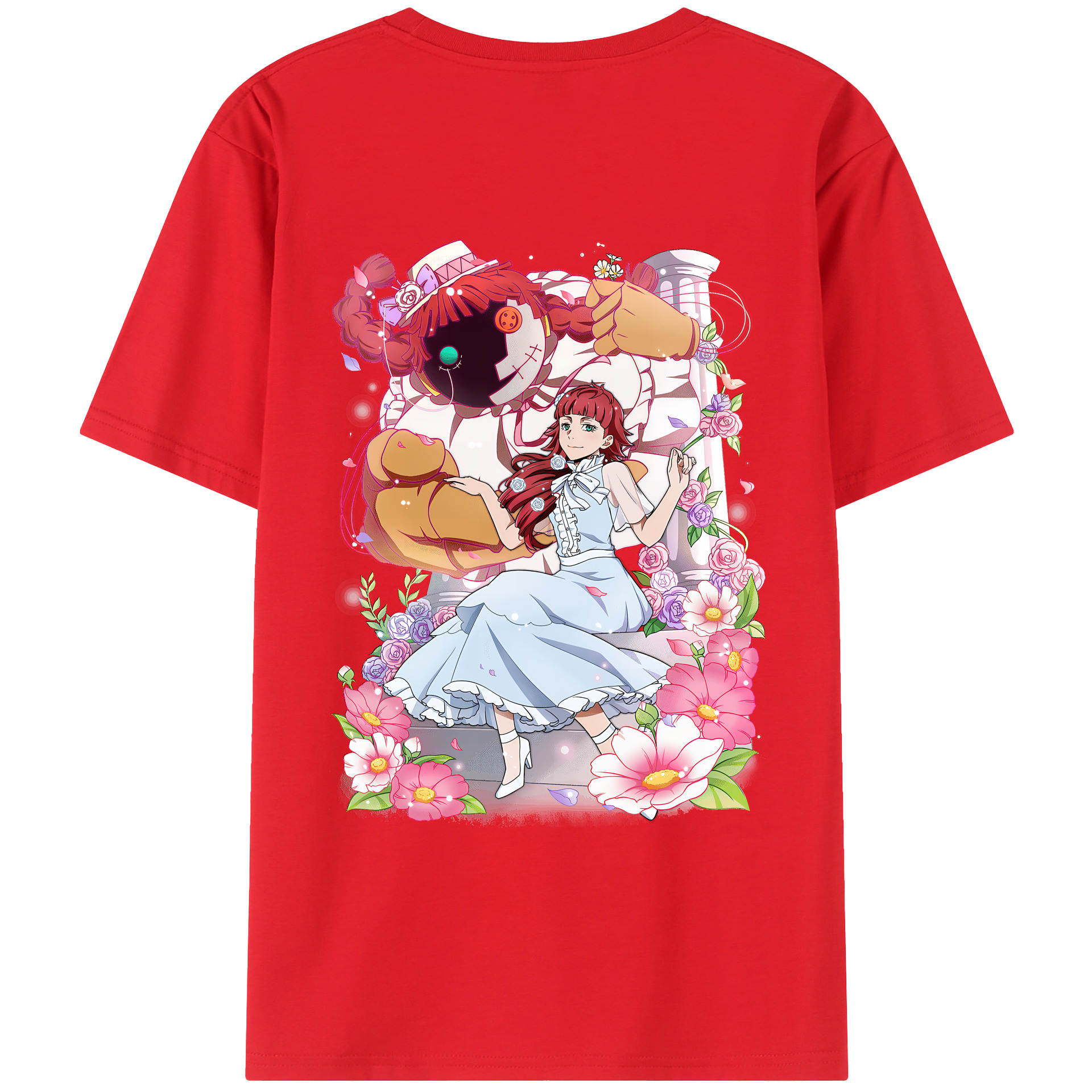 （画像用） 文豪ストレイドッグス Bungo Stray Dogs 綿100％ メンズ半袖Tシャツ（バックプリント） 通気性