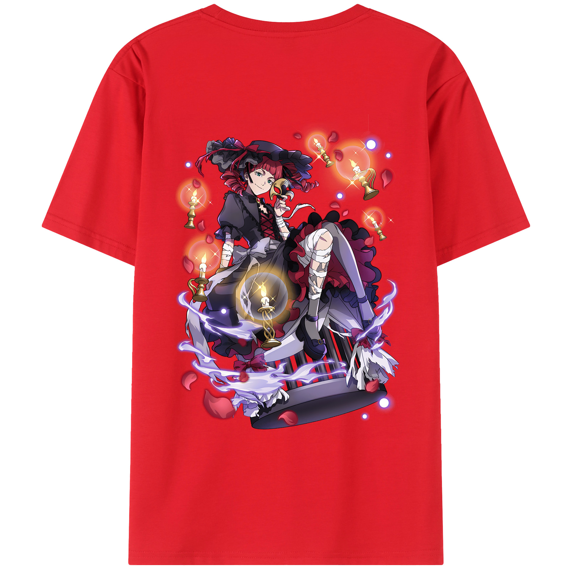 （画像用） 文豪ストレイドッグス Bungo Stray Dogs 綿100％ メンズ半袖Tシャツ（バックプリント） 通気性