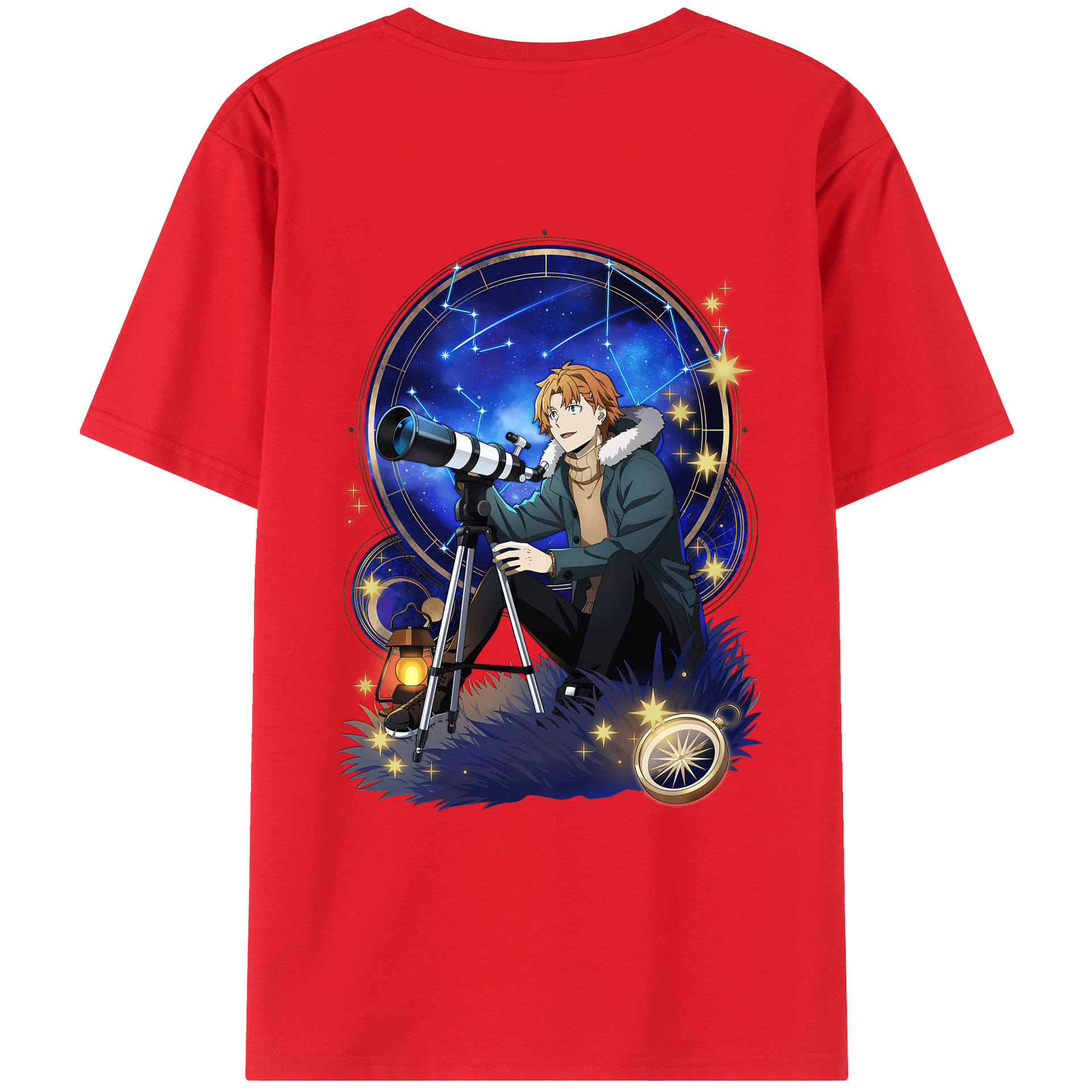 （画像用） 文豪ストレイドッグス Bungo Stray Dogs 綿100％ メンズ半袖Tシャツ（バックプリント） 通気性