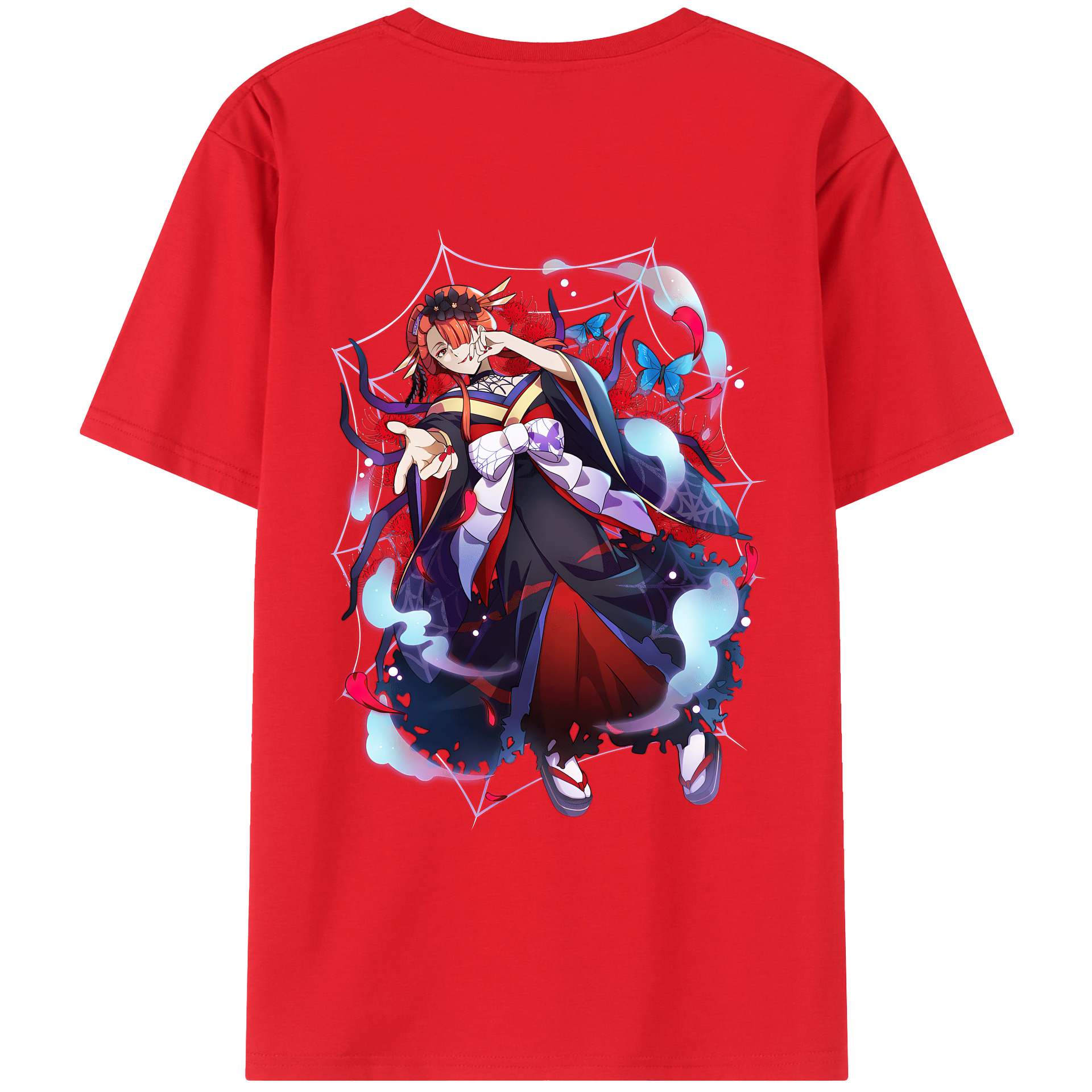 （画像用） 文豪ストレイドッグス Bungo Stray Dogs 綿100％ メンズ半袖Tシャツ（バックプリント） 通気性