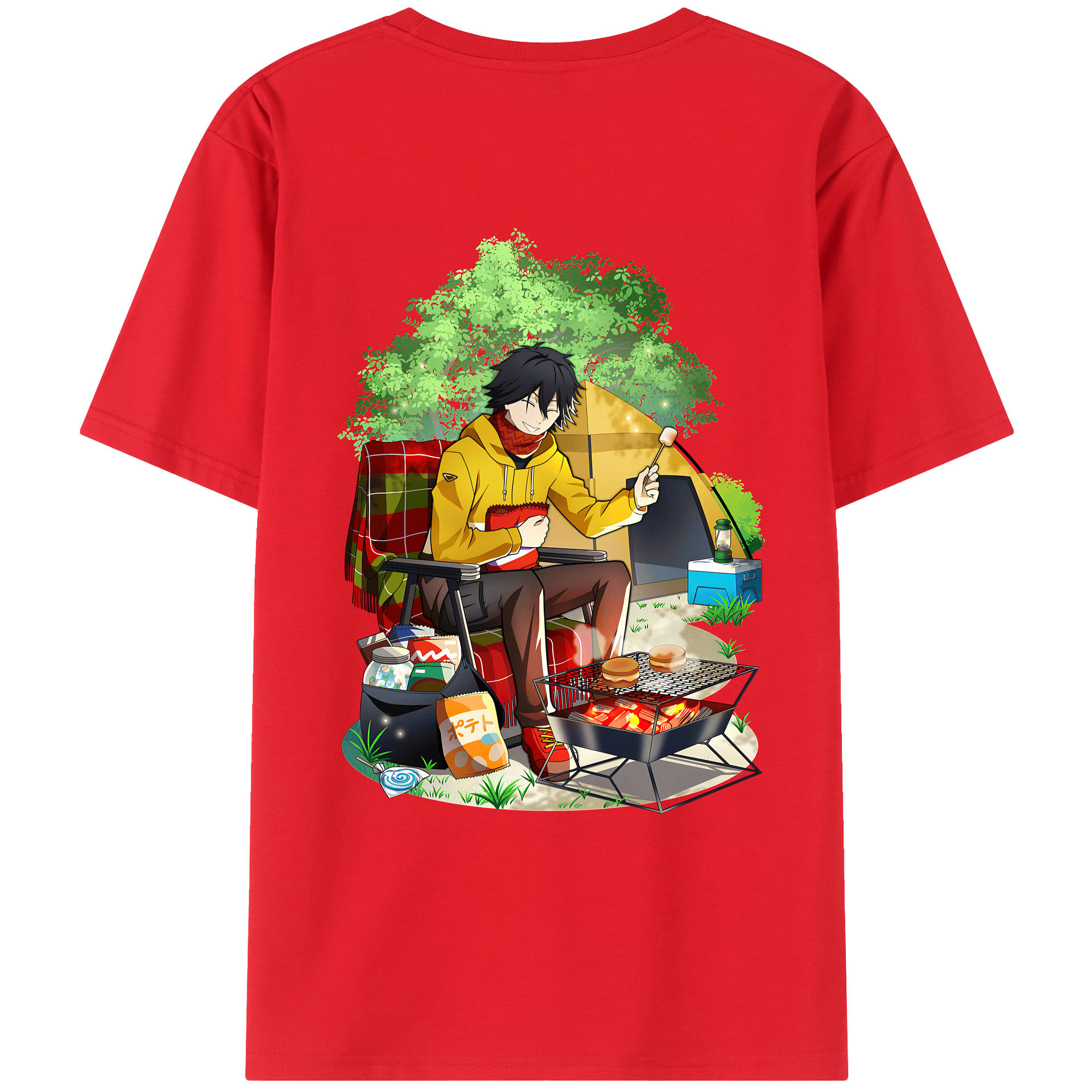（画像用） 文豪ストレイドッグス Bungo Stray Dogs 綿100％ メンズ半袖Tシャツ（バックプリント） 通気性