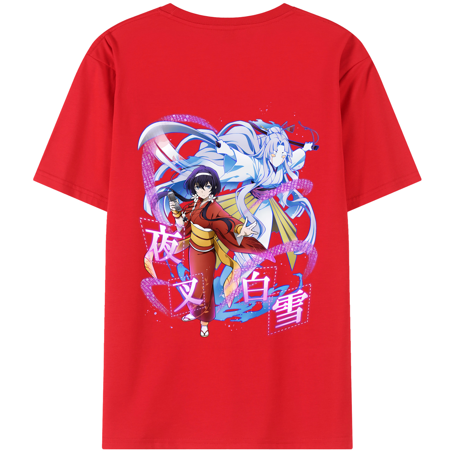 （画像用） 文豪ストレイドッグス Bungo Stray Dogs 綿100％ メンズ半袖Tシャツ（バックプリント） 通気性