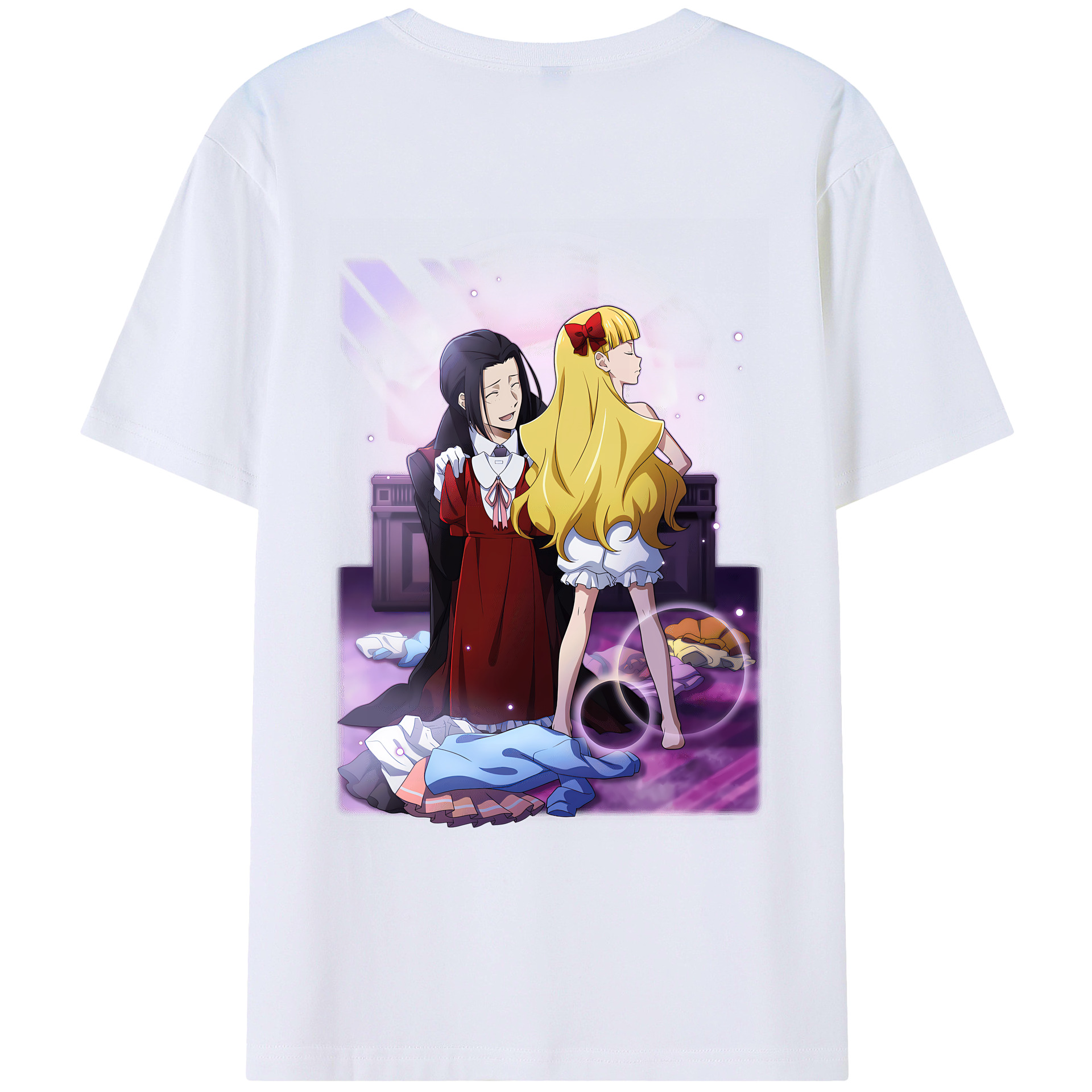 （画像用） 文豪ストレイドッグス Bungo Stray Dogs 綿100％ メンズ半袖Tシャツ（バックプリント） 通気性