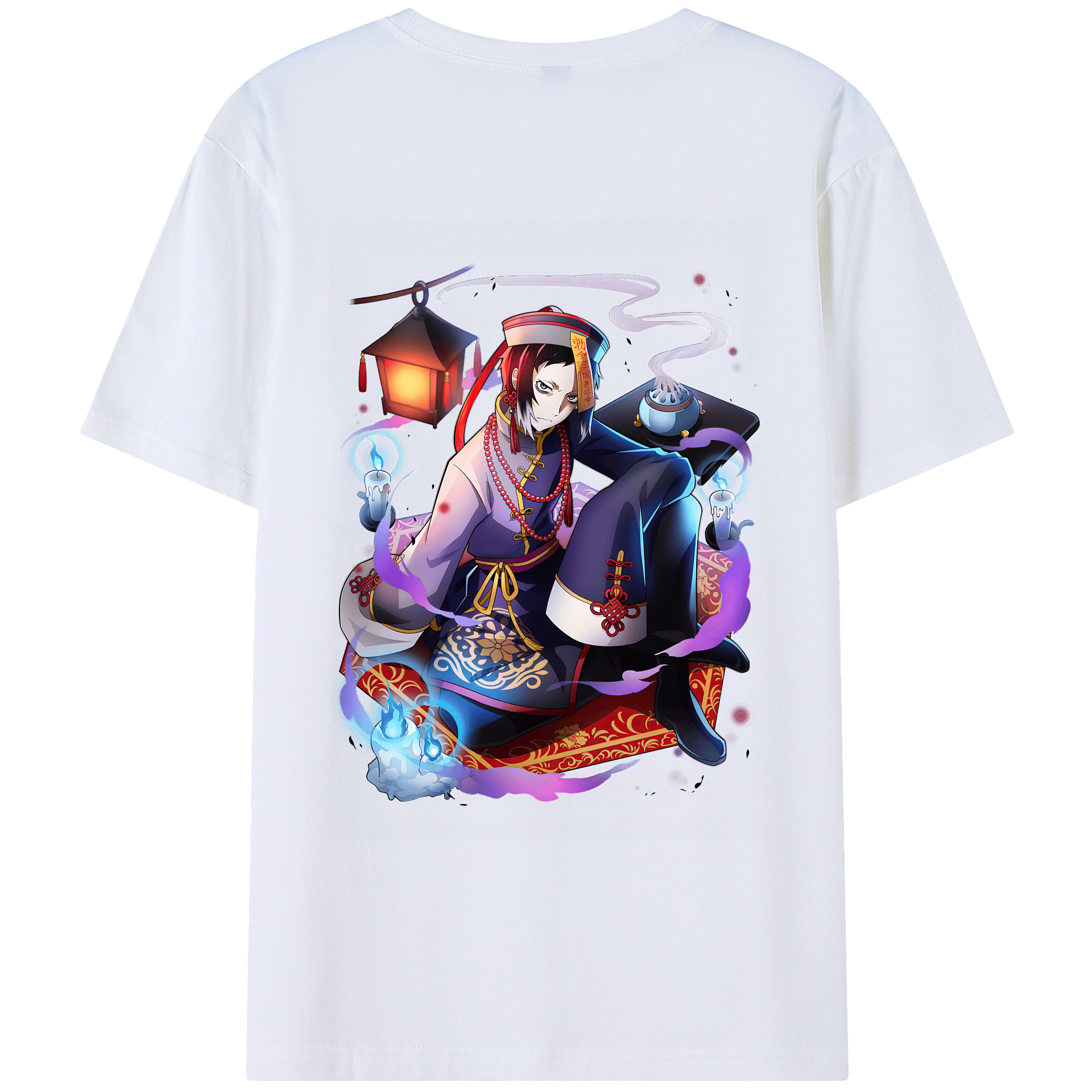 （画像用） 文豪ストレイドッグス Bungo Stray Dogs 綿100％ メンズ半袖Tシャツ（バックプリント） 通気性