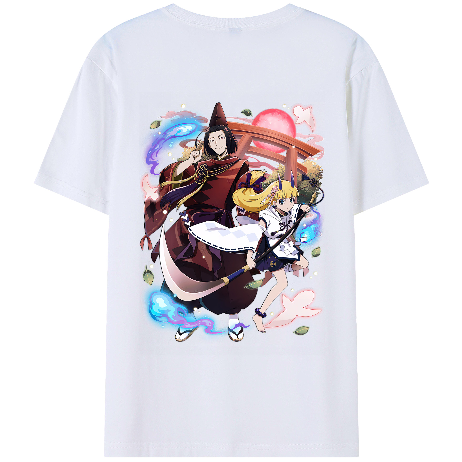 （画像用） 文豪ストレイドッグス Bungo Stray Dogs 綿100％ メンズ半袖Tシャツ（バックプリント） 通気性