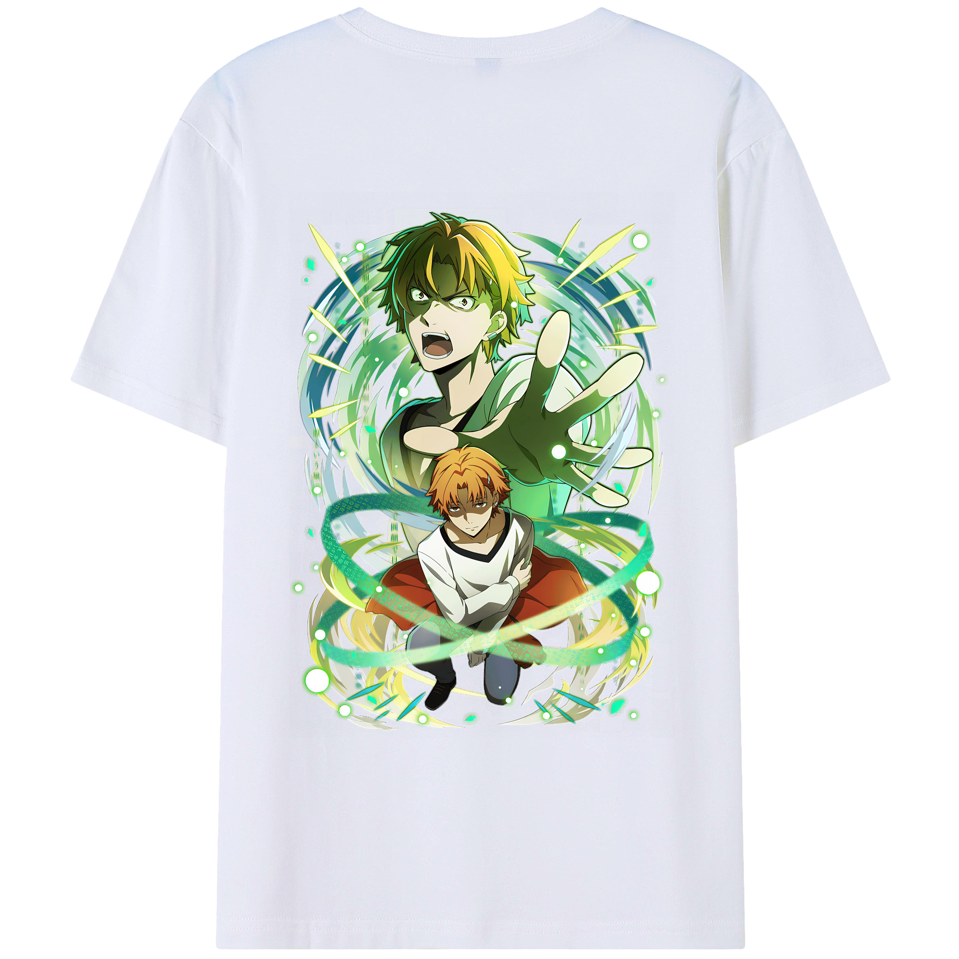（画像用） 文豪ストレイドッグス Bungo Stray Dogs 綿100％ メンズ半袖Tシャツ（バックプリント） 通気性