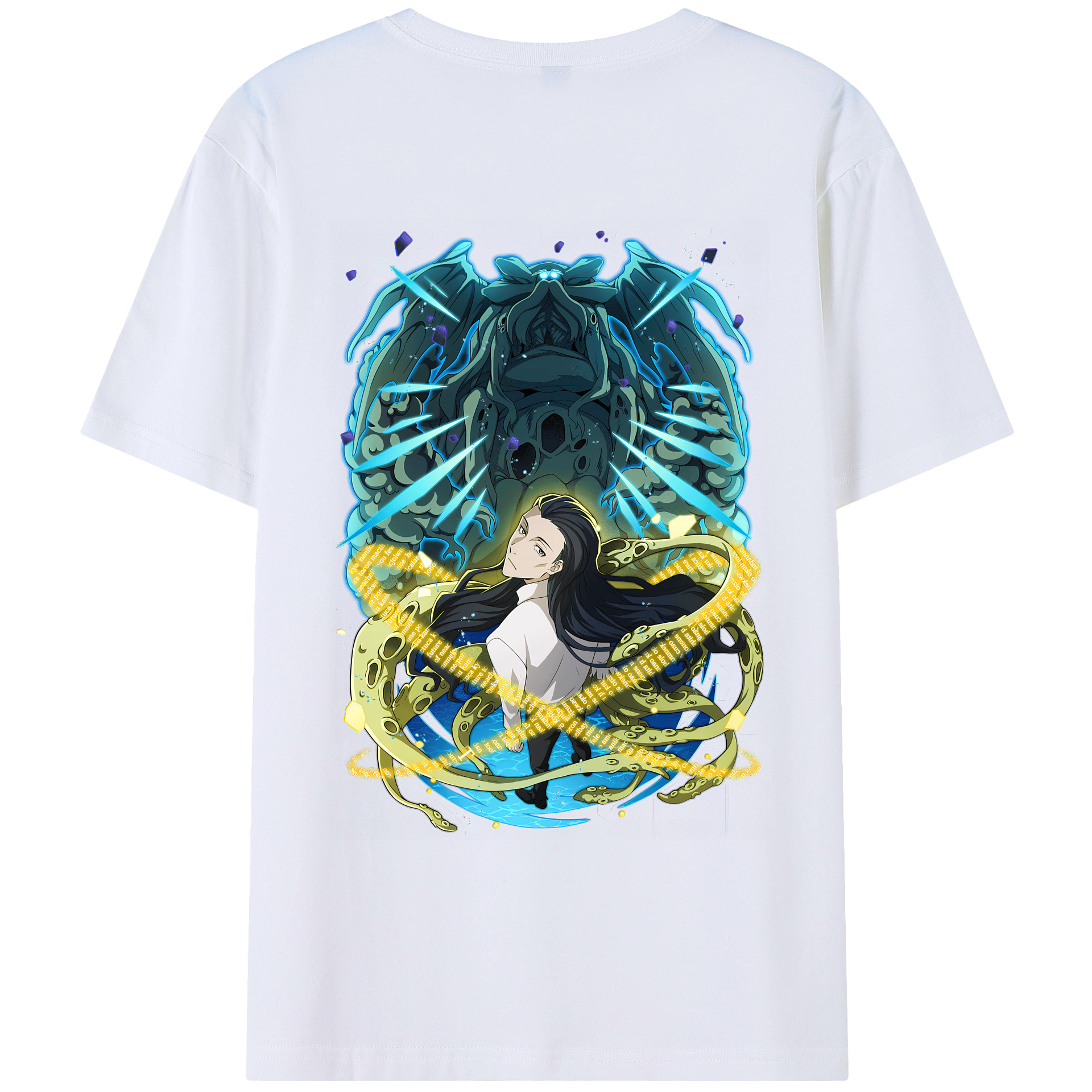 （画像用） 文豪ストレイドッグス Bungo Stray Dogs 綿100％ メンズ半袖Tシャツ（バックプリント） 通気性