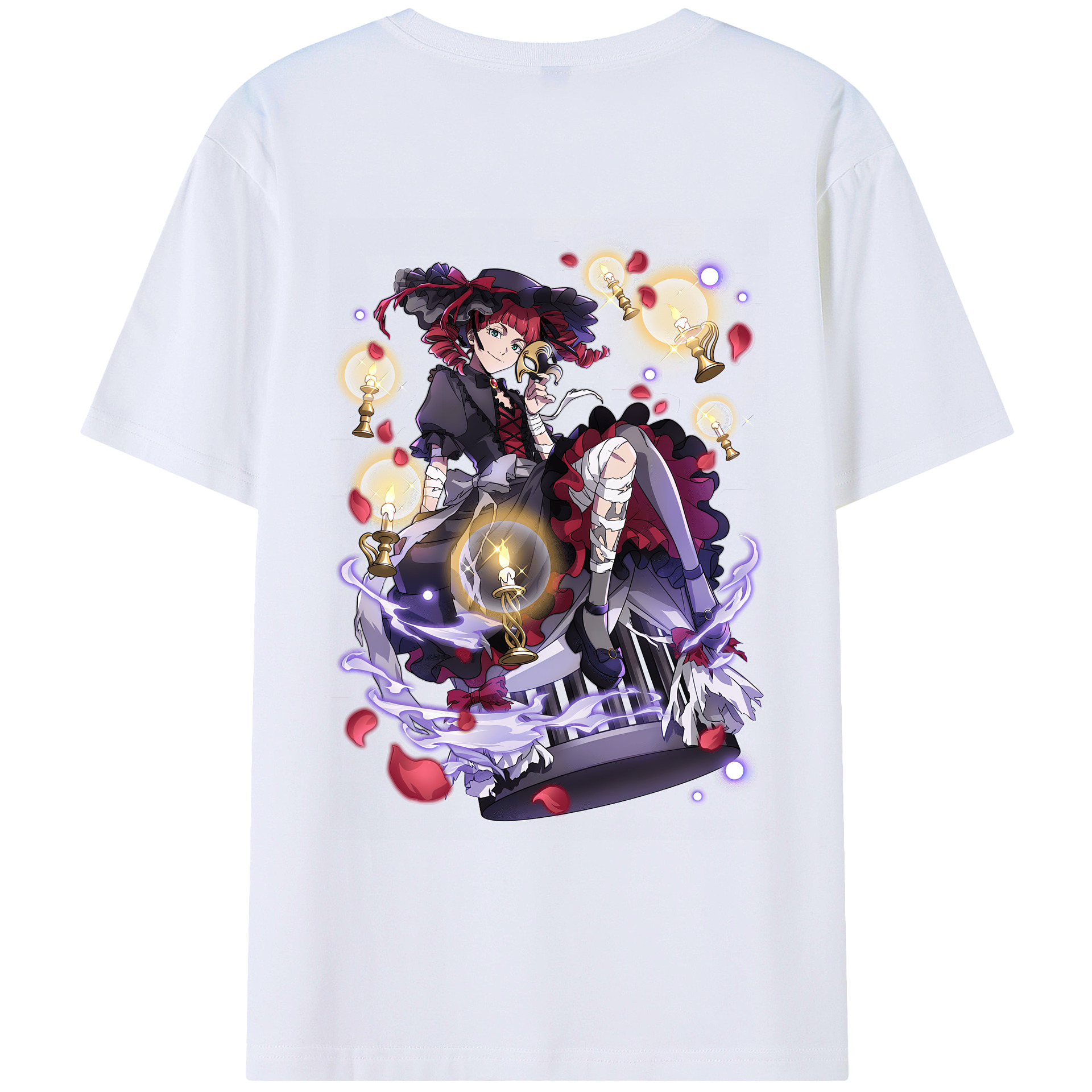 （画像用） 文豪ストレイドッグス Bungo Stray Dogs 綿100％ メンズ半袖Tシャツ（バックプリント） 通気性