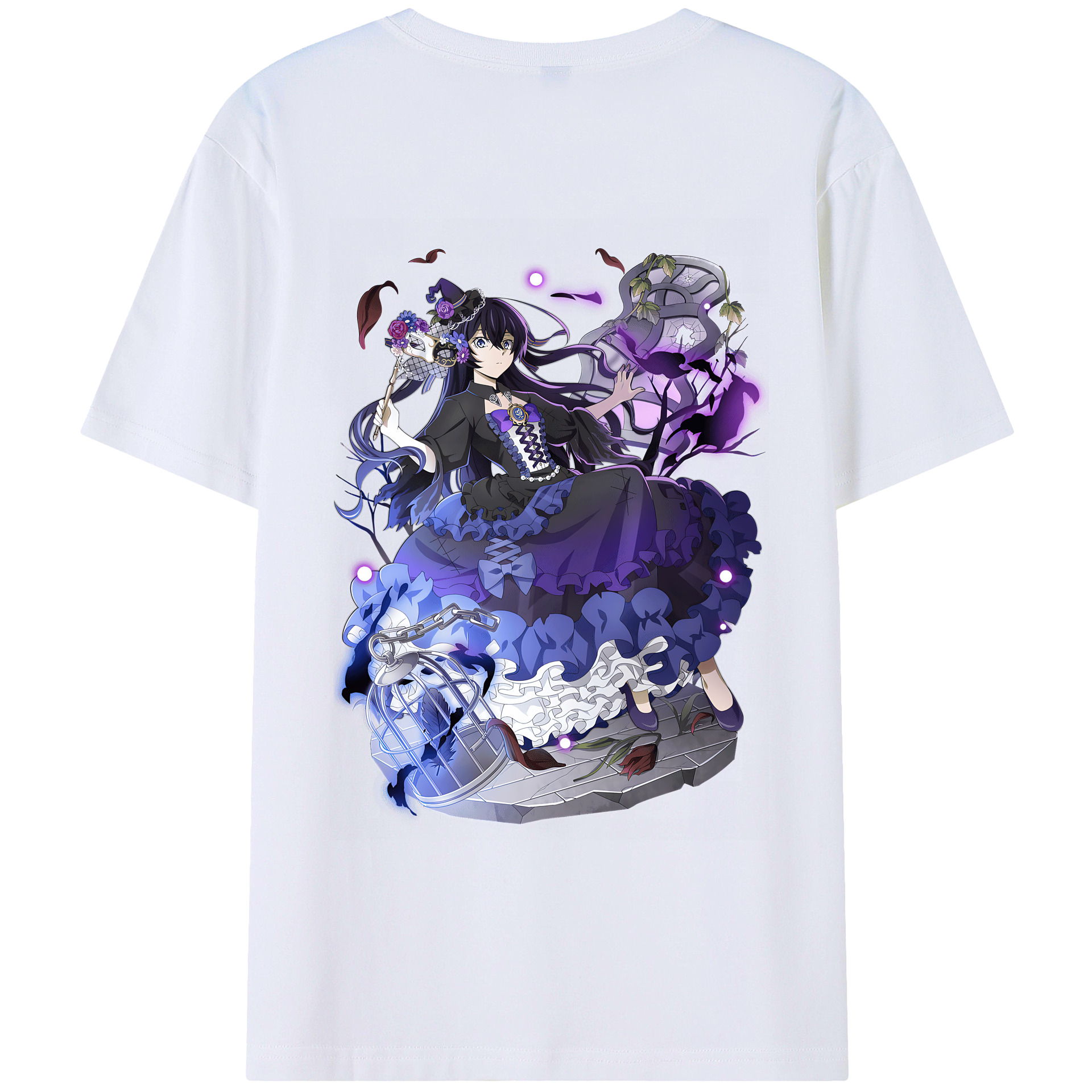 （画像用） 文豪ストレイドッグス Bungo Stray Dogs 綿100％ メンズ半袖Tシャツ（バックプリント） 通気性
