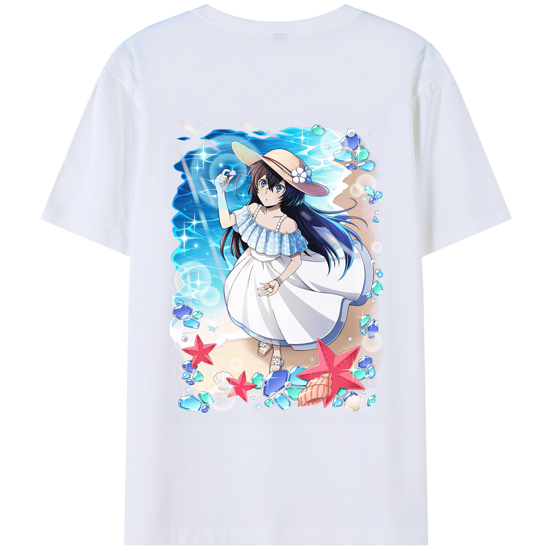 （画像用） 文豪ストレイドッグス Bungo Stray Dogs 綿100％ メンズ半袖Tシャツ（バックプリント） 通気性
