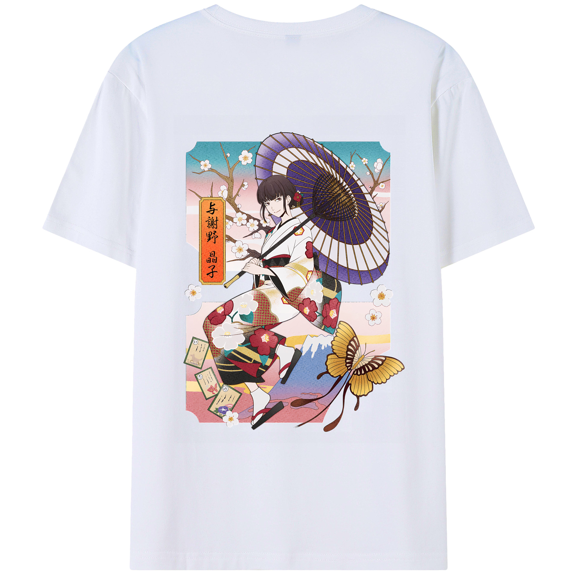 （画像用） 文豪ストレイドッグス Bungo Stray Dogs 綿100％ メンズ半袖Tシャツ（バックプリント） 通気性