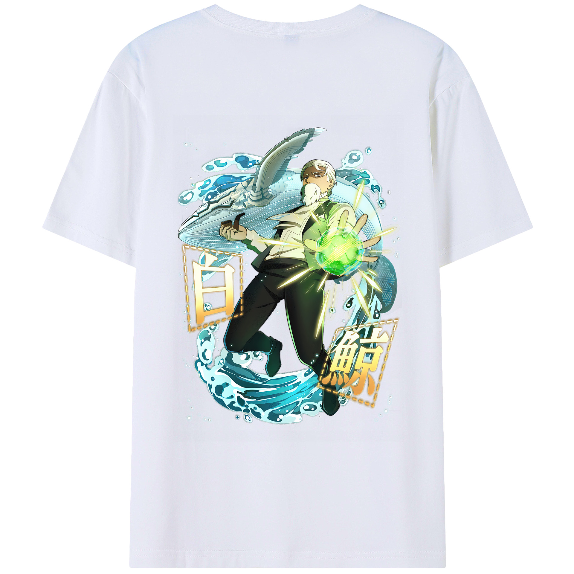 （画像用） 文豪ストレイドッグス Bungo Stray Dogs 綿100％ メンズ半袖Tシャツ（バックプリント） 通気性