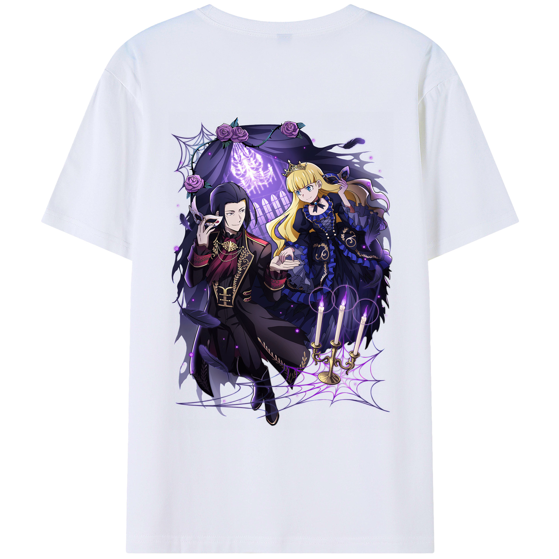 （画像用） 文豪ストレイドッグス Bungo Stray Dogs 綿100％ メンズ半袖Tシャツ（バックプリント） 通気性