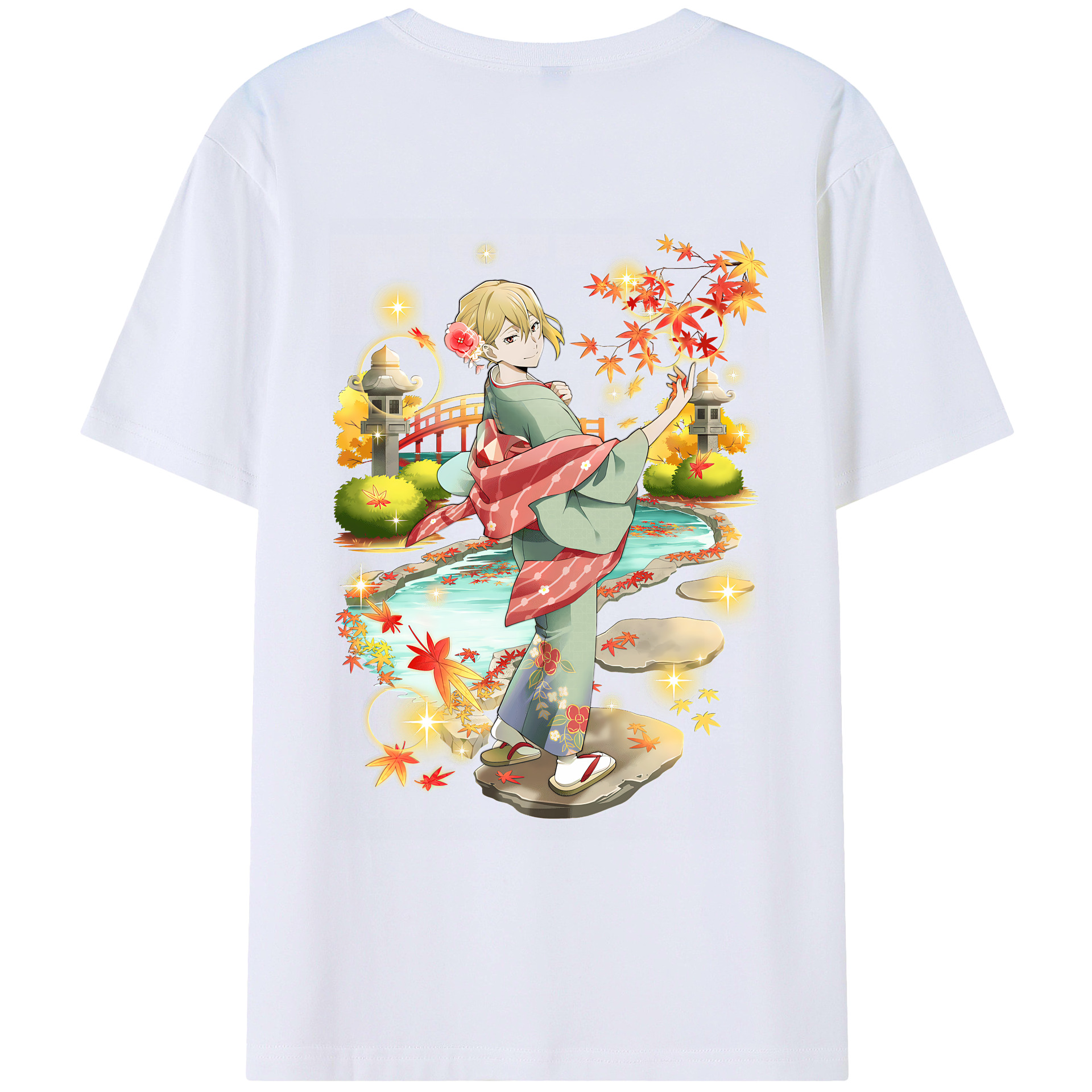 （画像用） 文豪ストレイドッグス Bungo Stray Dogs 綿100％ メンズ半袖Tシャツ（バックプリント） 通気性