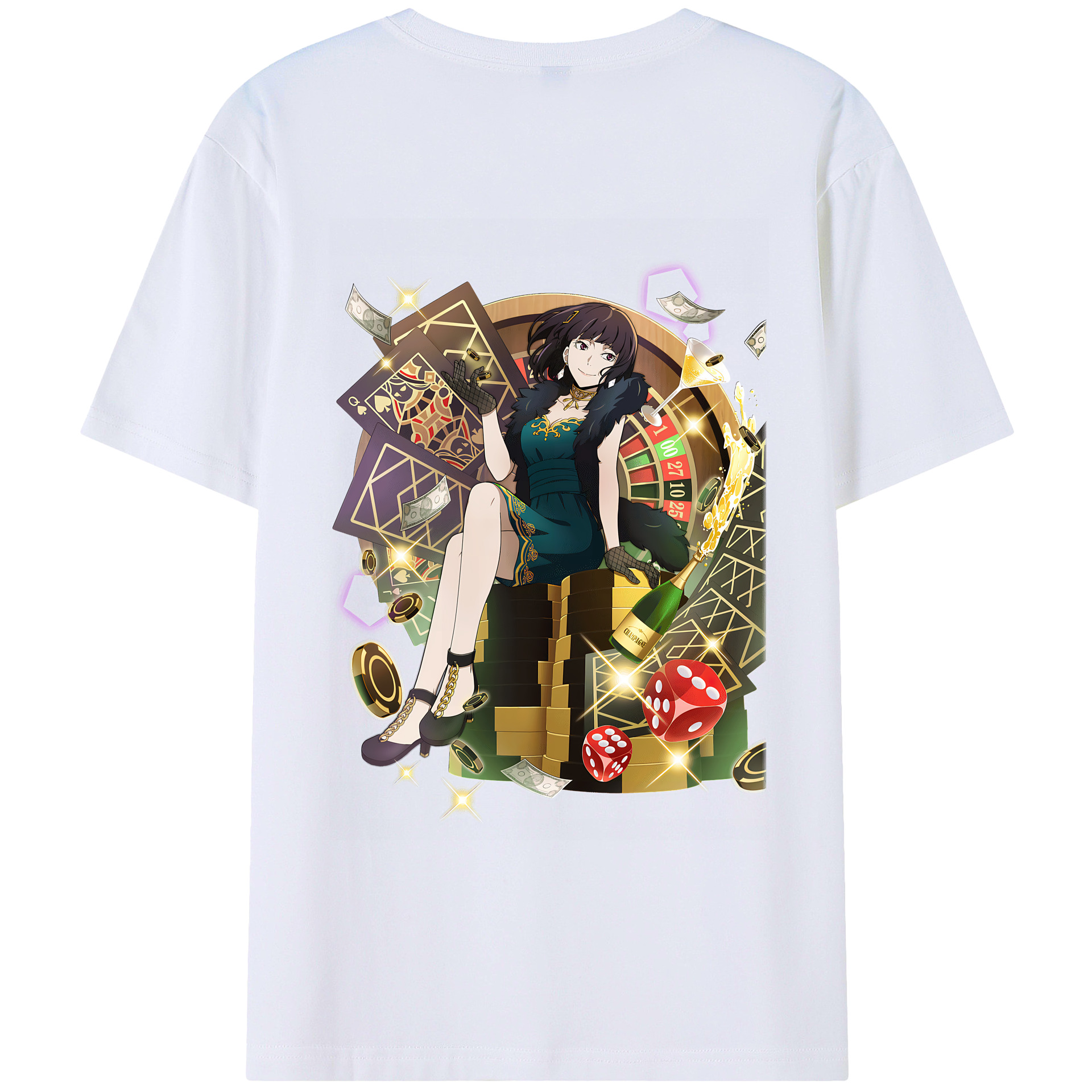 （画像用） 文豪ストレイドッグス Bungo Stray Dogs 綿100％ メンズ半袖Tシャツ（バックプリント） 通気性