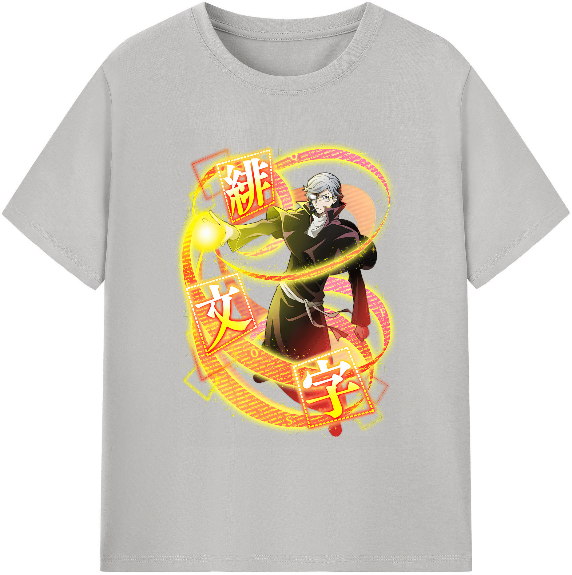 （画像用） 文豪ストレイドッグス Bungo Stray Dogs 綿100％ メンズ半袖Tシャツ｜肌触りやわらか＆通気性
