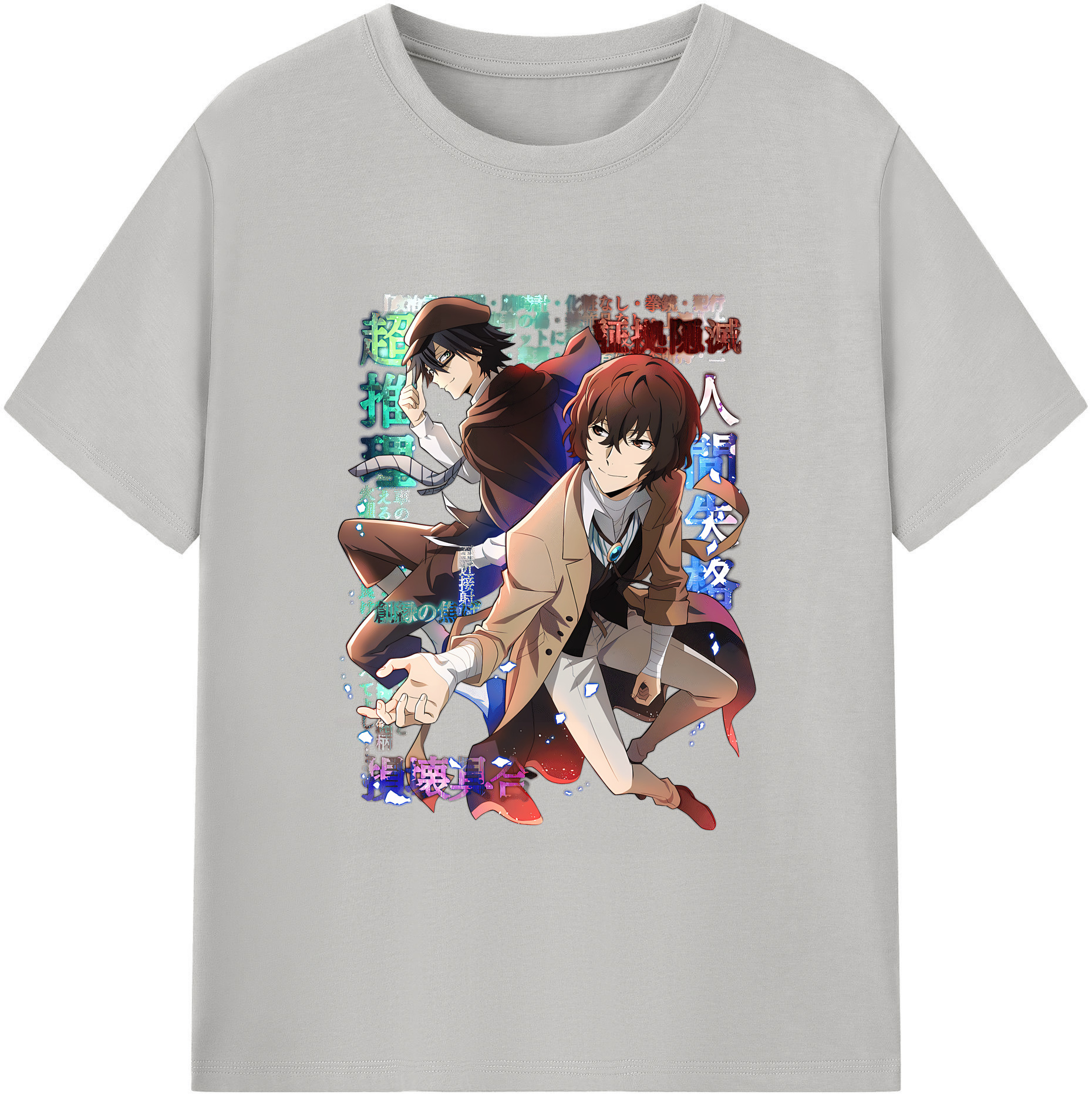 （画像用） 文豪ストレイドッグス Bungo Stray Dogs 綿100％ メンズ半袖Tシャツ｜肌触りやわらか＆通気性