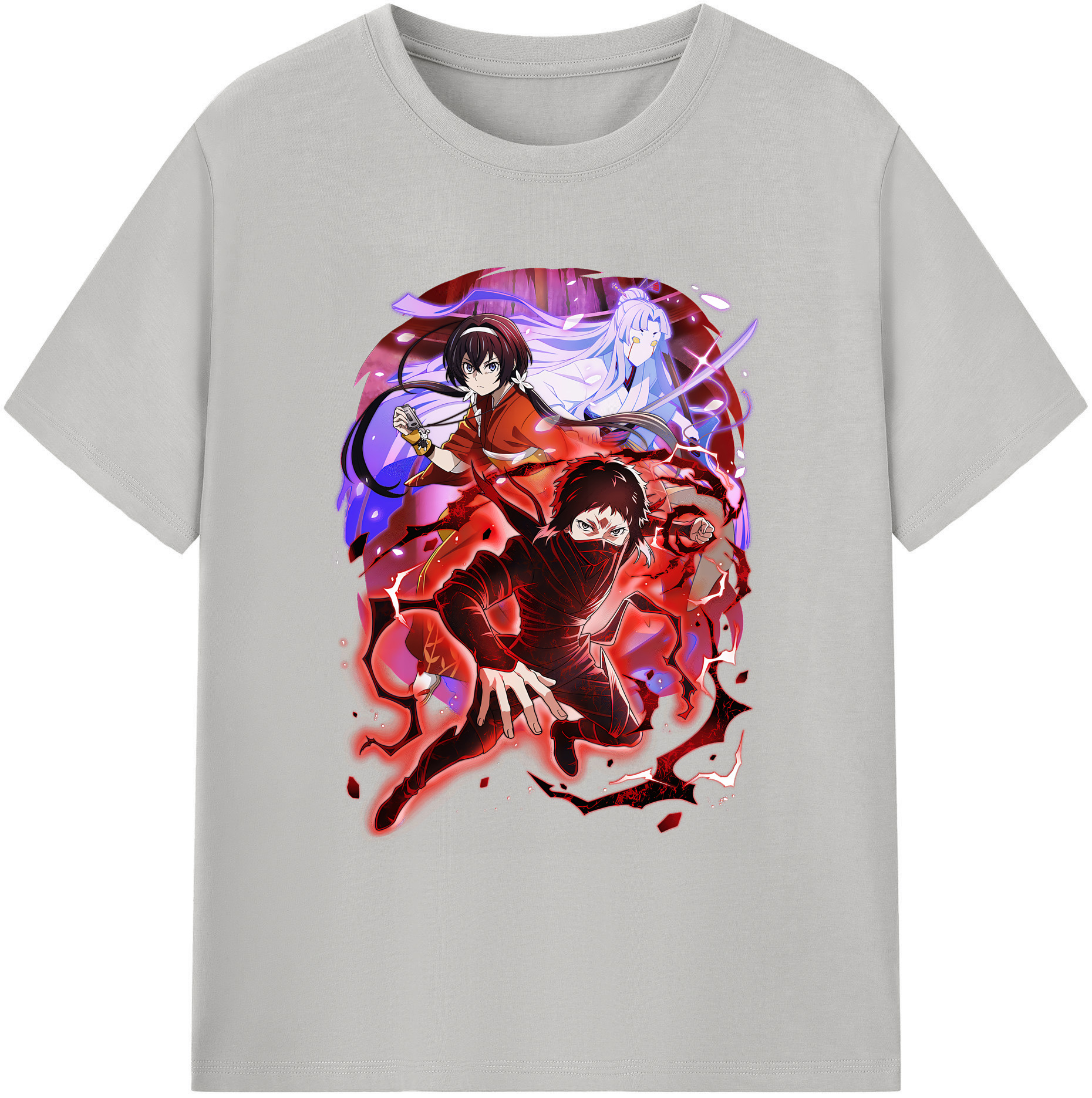 （画像用） 文豪ストレイドッグス Bungo Stray Dogs 綿100％ メンズ半袖Tシャツ｜肌触りやわらか＆通気性